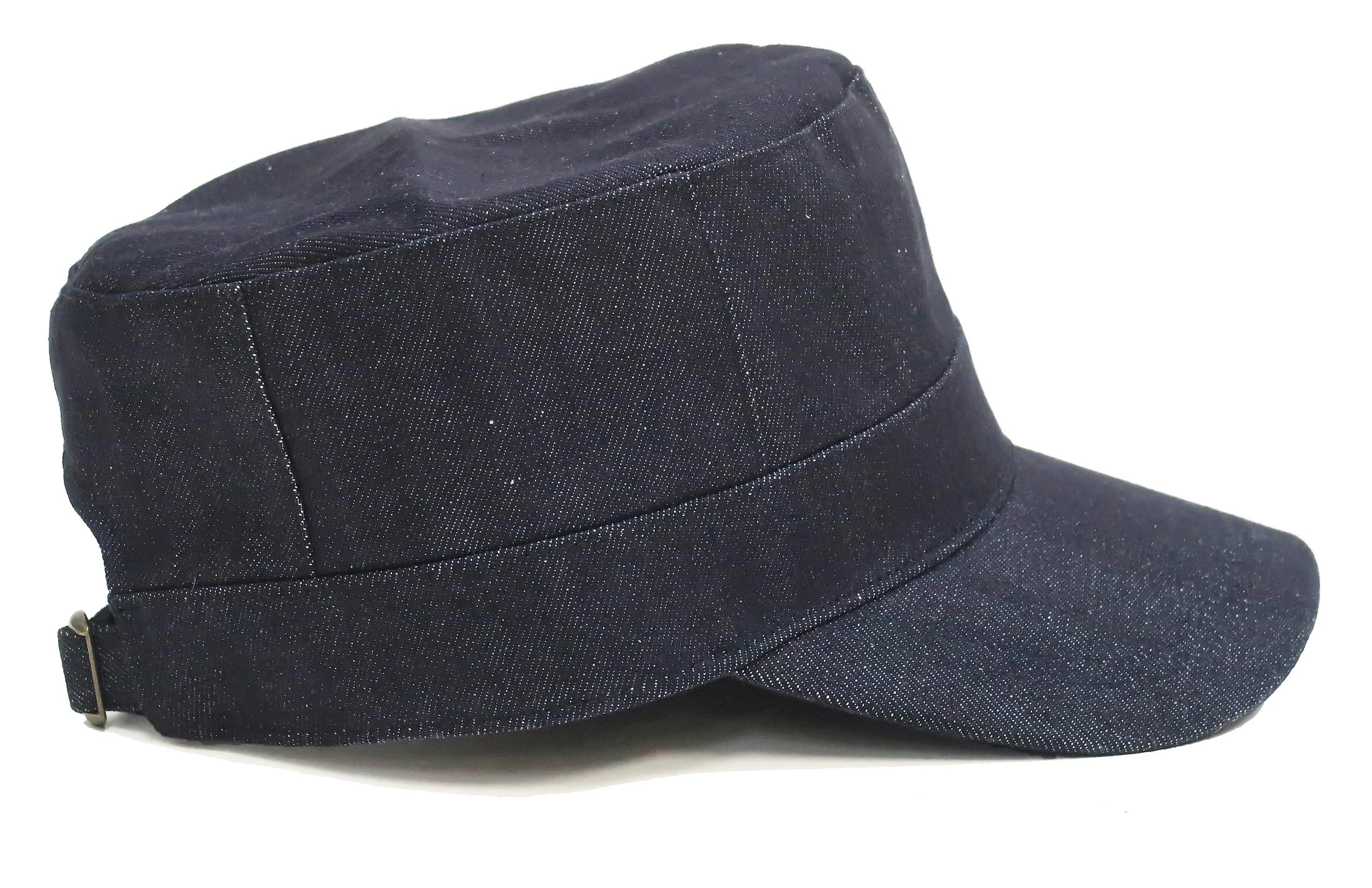 Studio D'artisan Denim Work Cap Men's Adjustable Flat Top Railroad Engineer Hat D7222 - Image 4