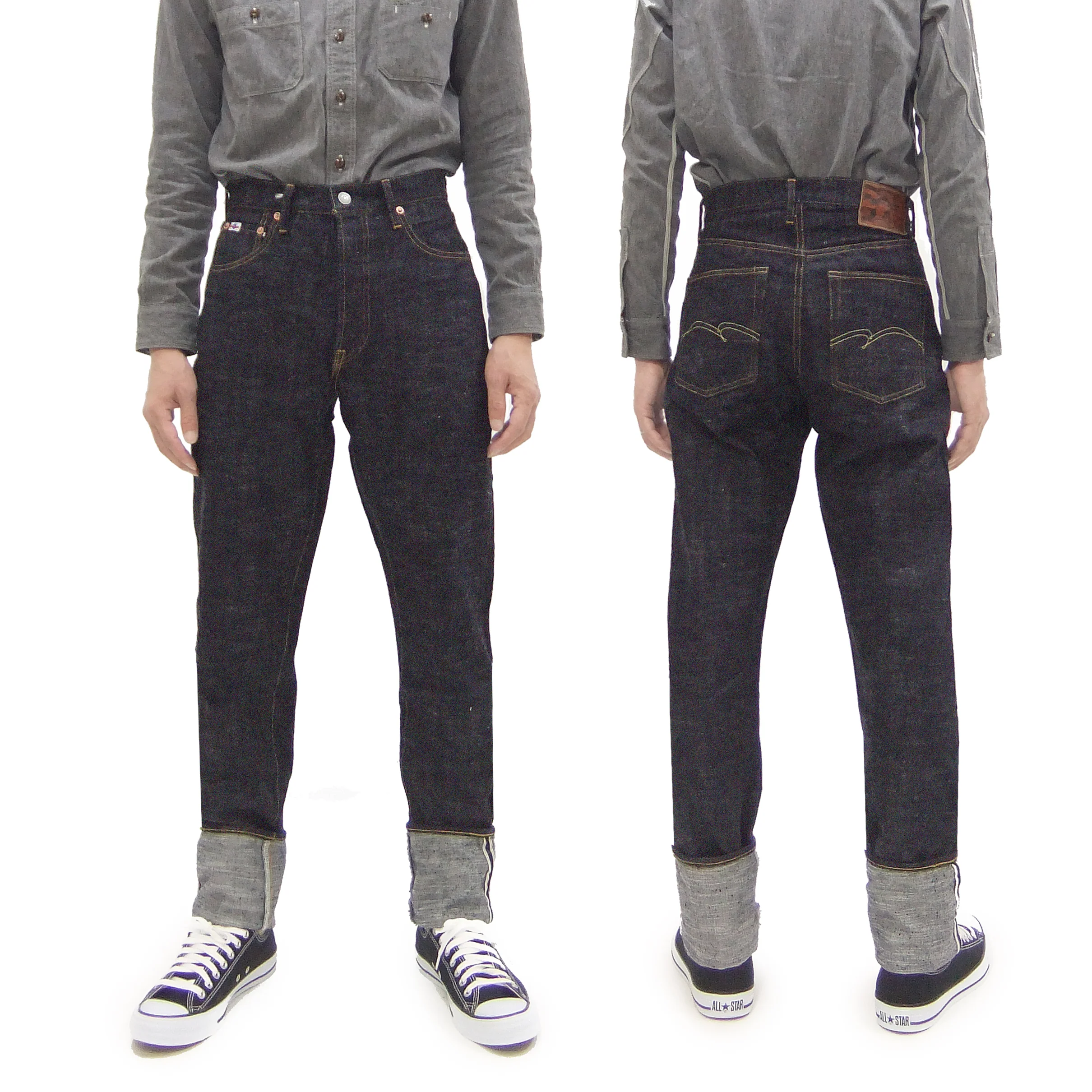 Studio D'Artisan GL3 Tapered jeans SD-1008 - Men's Relaxed Tapered fit, GL-3 15oz Japanese Selvedge Denim, One-Wash Indigo - Image 5