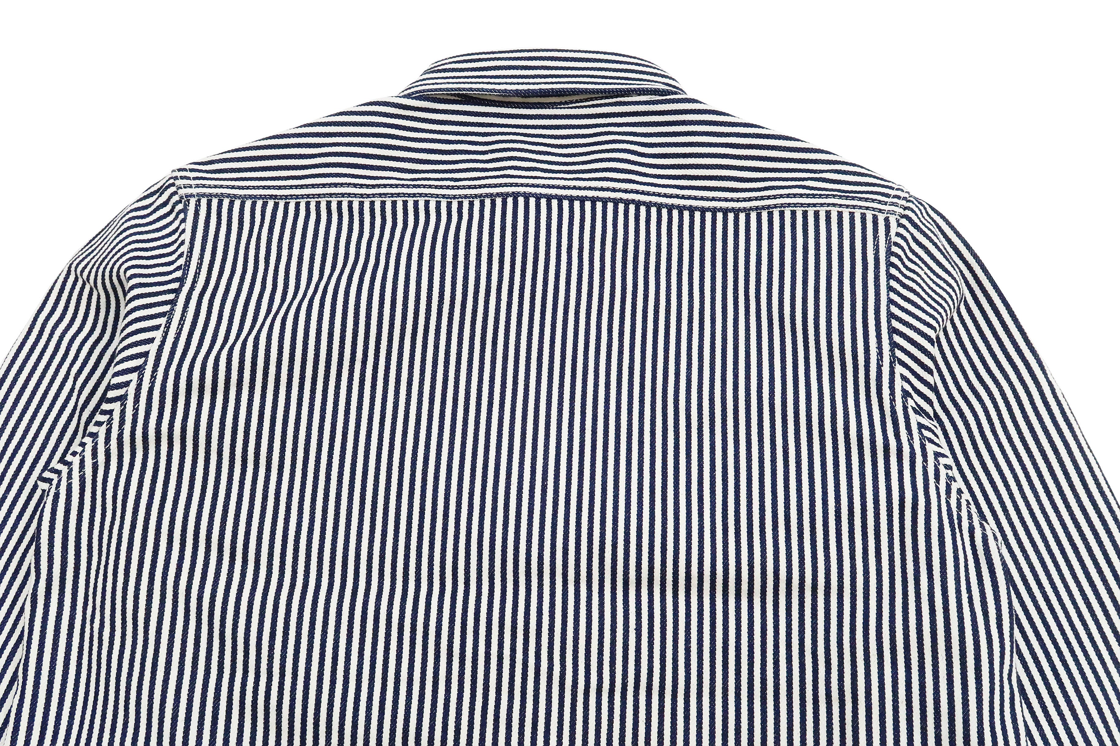 Studio D'artisan Hickory Shirt Men's Long Sleeve 14 Oz. Heavy Japanese Hickory Stripe Work Shirt D5335H - Image 14
