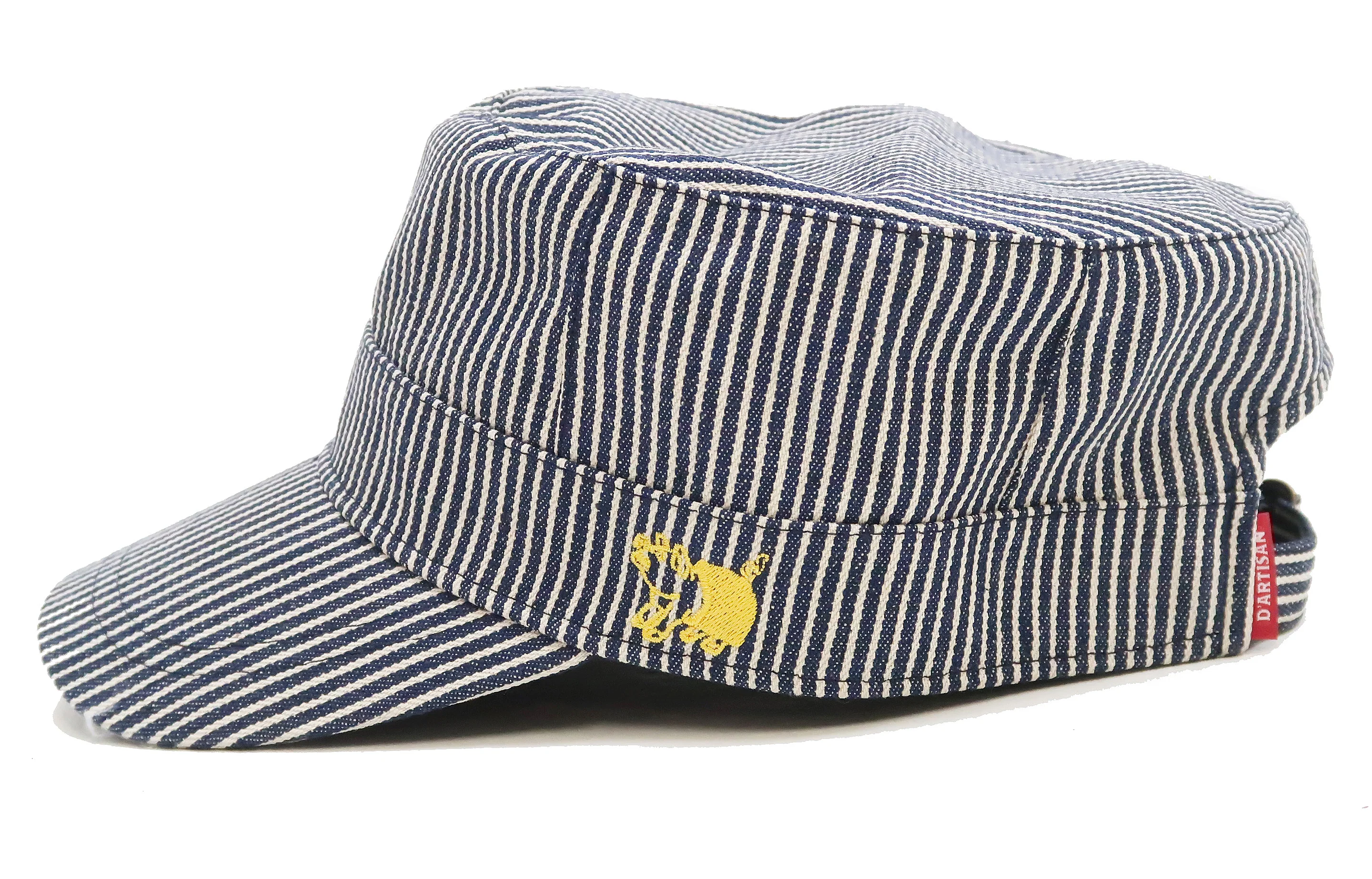 Studio D'artisan Hickory Work Cap Men's Adjustable Flat Top Railroad Engineer Hat 7222H - Image 3