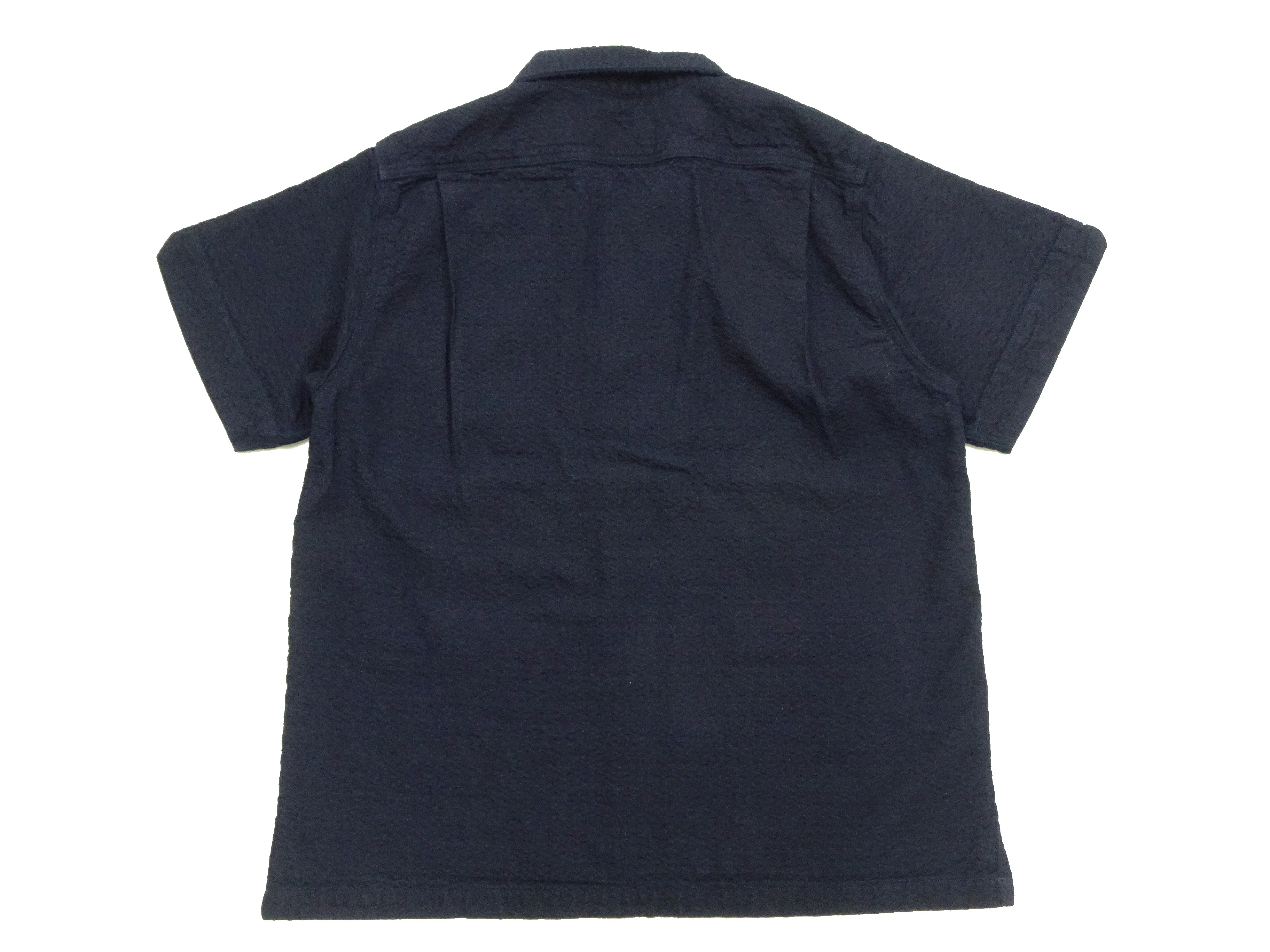 Studio D'Artisan Indigo Dobby Camp Collar Shirt - Men's Short Sleeve Casual Shirt with Relaxed Resort-Style Design - 5724 Deep-Indigo - Image 13