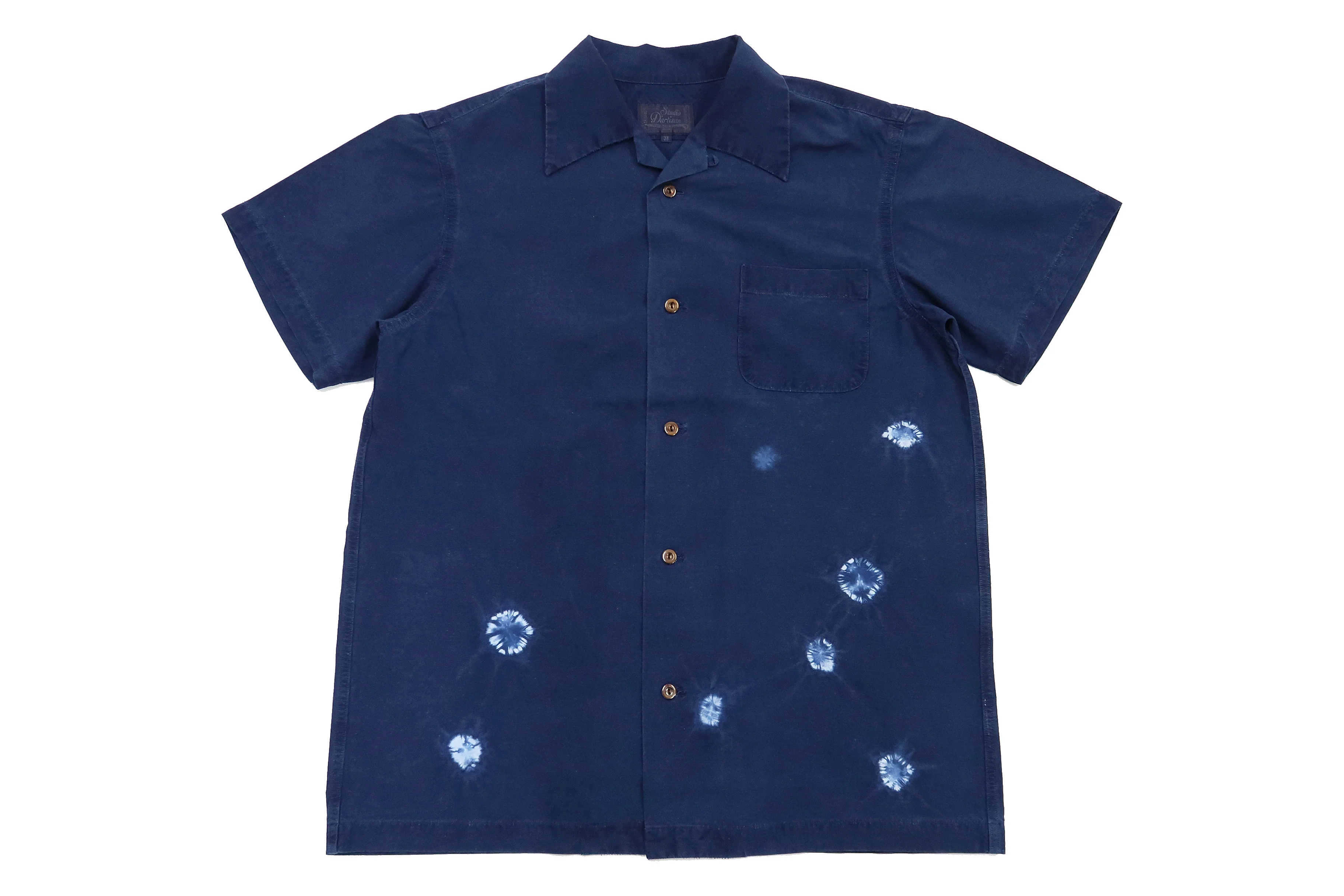 Studio D'artisan Indigo Short Sleeve Button-Up Shirt Men's Japanese Art Casual Shirt 5668 - Image 6