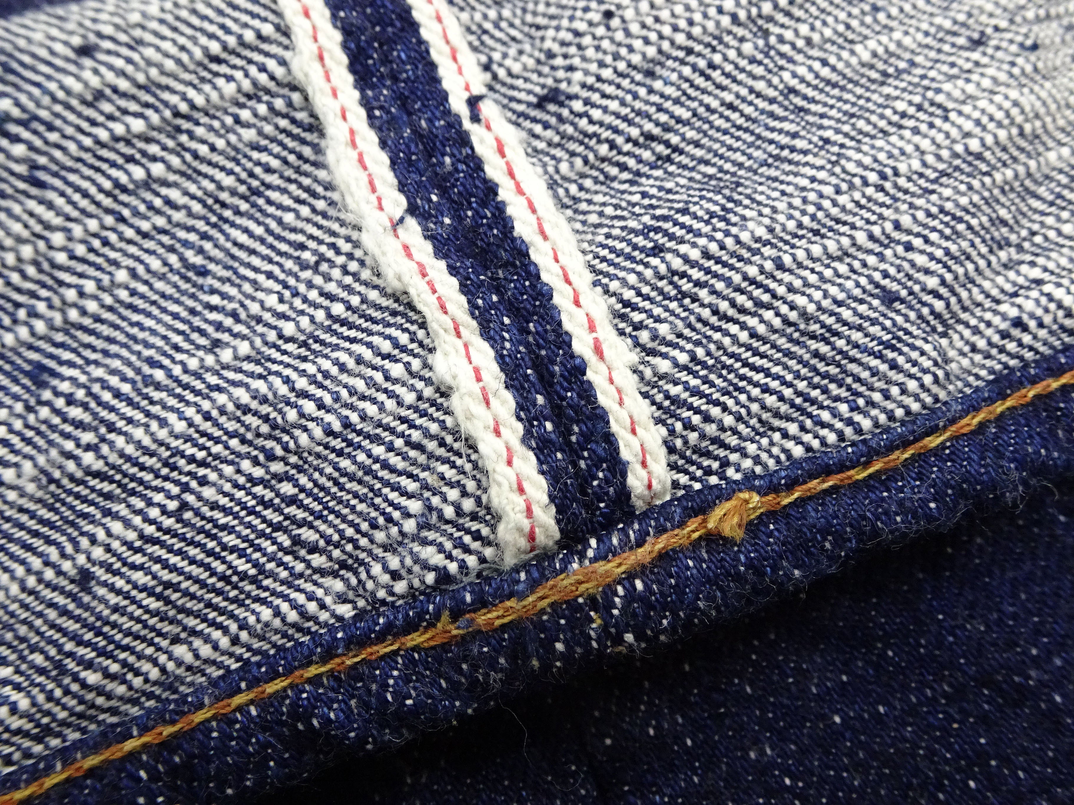 Studio D'artisan Jeans Men's 16oz. Indigo Slub Denim Jeans Regular Straight Fit Jean Pants SDA SP-108 One-Wash - Image 15