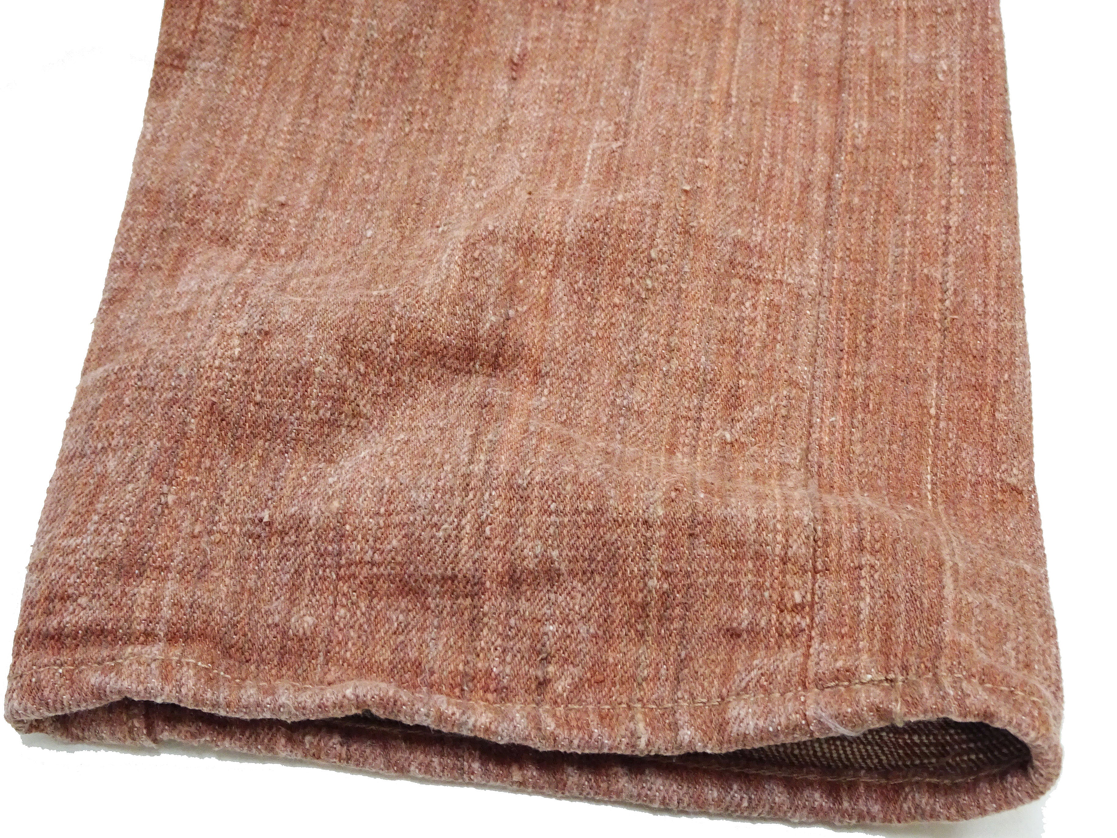 Studio D'artisan Jeans Men's 16oz. Natural Persimmon Tannin-Dyed Slub Denim Jeans Regular Straight Fit Jean Pants SDA SP-110 Reddish-brown One-Wash - Image 14