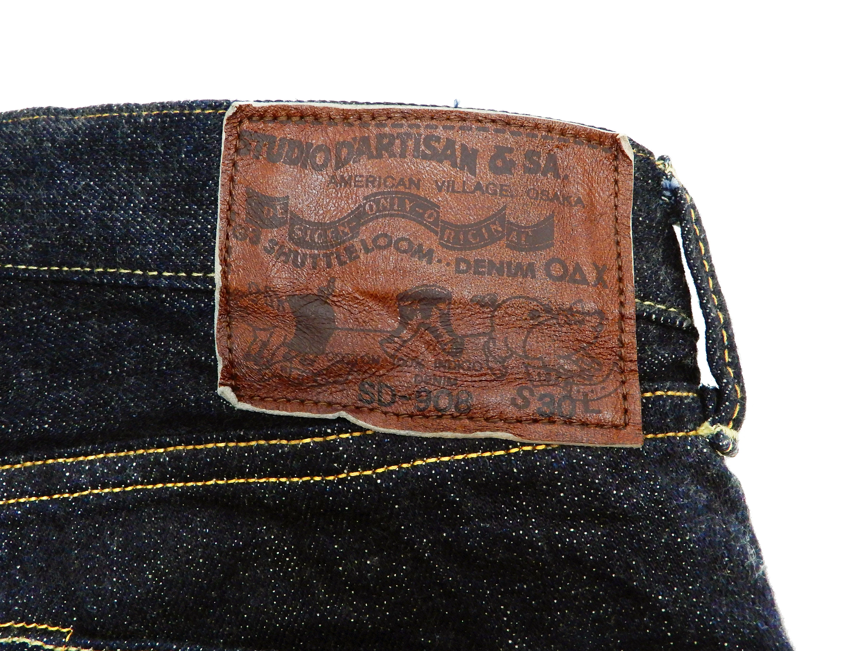 Studio D'artisan Jeans Men's Relaxed Tapered Fit G3 14oz Japanese Selvedge Denim SD-908 - Image 11