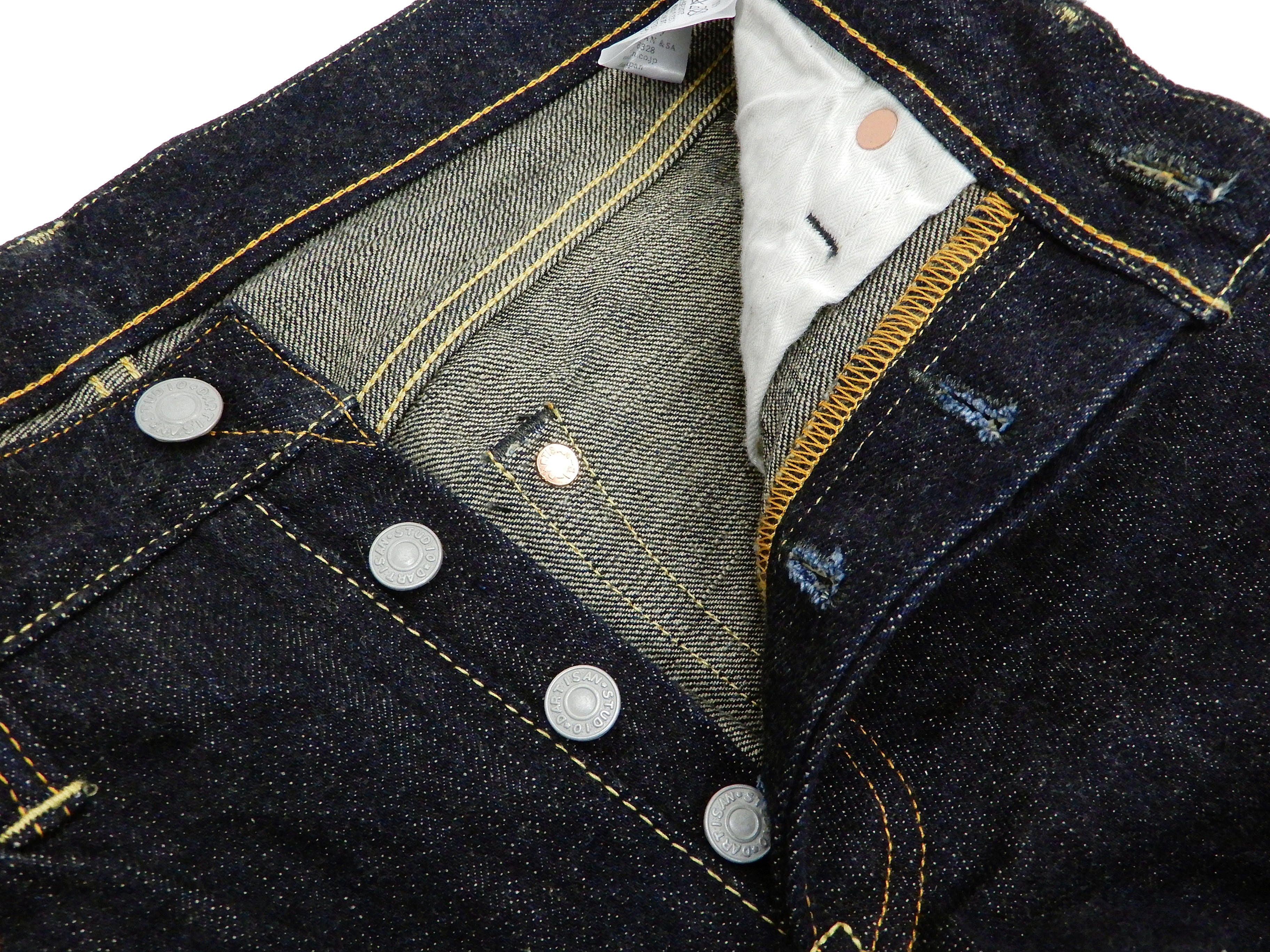 Studio D'artisan Jeans Men's Relaxed Tapered Fit G3 14oz Japanese Selvedge Denim SD-908 - Image 8