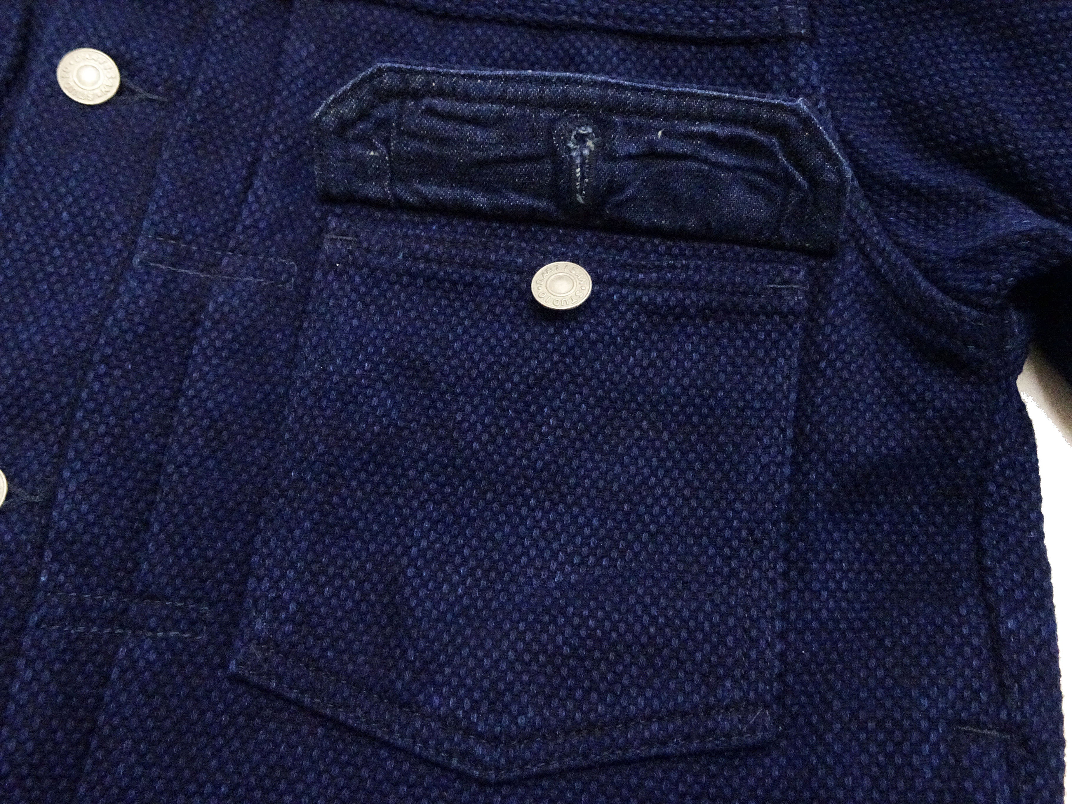 Studio D'artisan Men's 14 oz Selvedge Sashiko Jacket - Type II Style - Deep Indigo One Wash - Made in Japan (SDA 4619) - Image 10