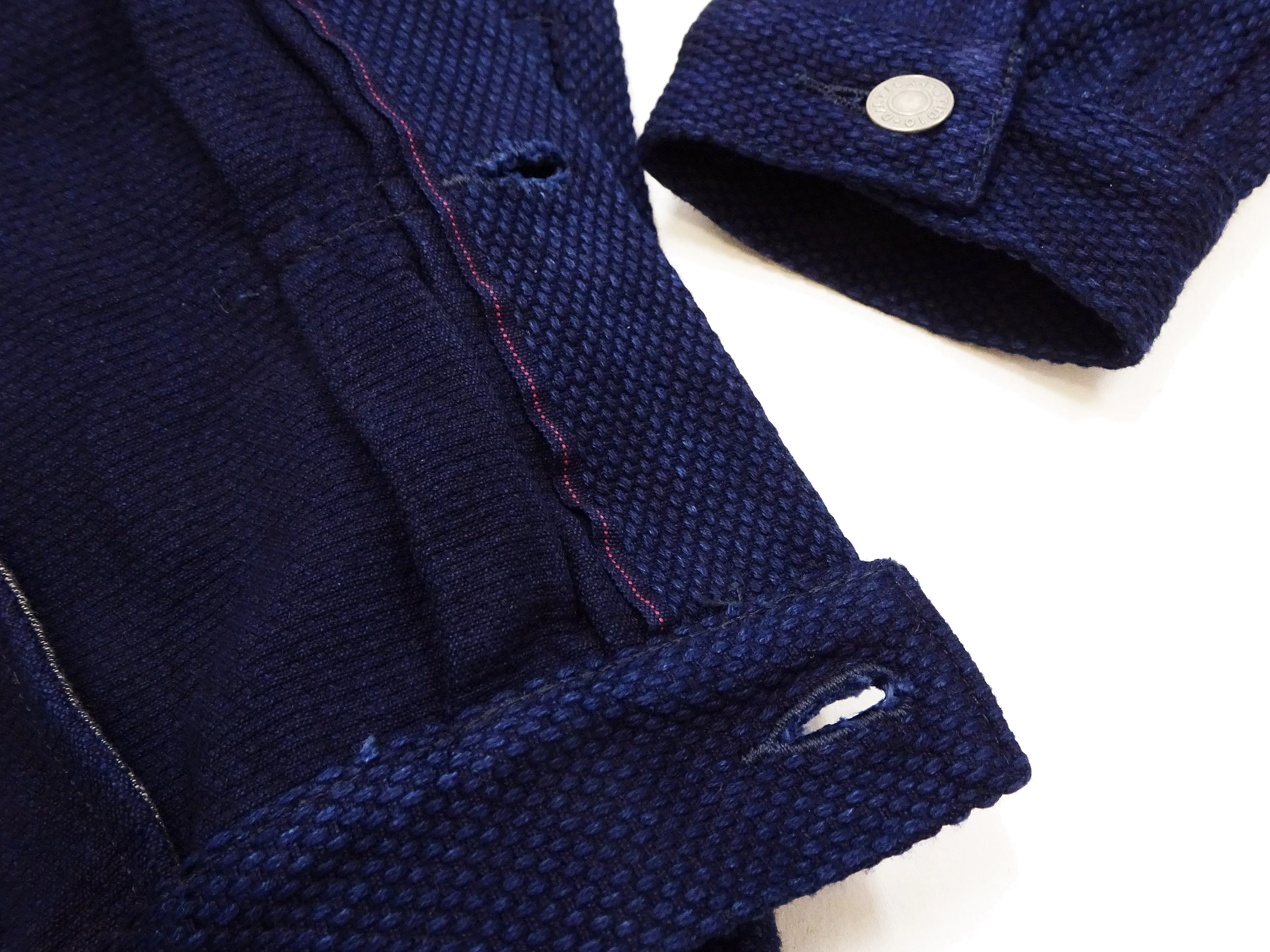 Studio D'artisan Men's 14 oz Selvedge Sashiko Jacket - Type II Style - Deep Indigo One Wash - Made in Japan (SDA 4619) - Image 14