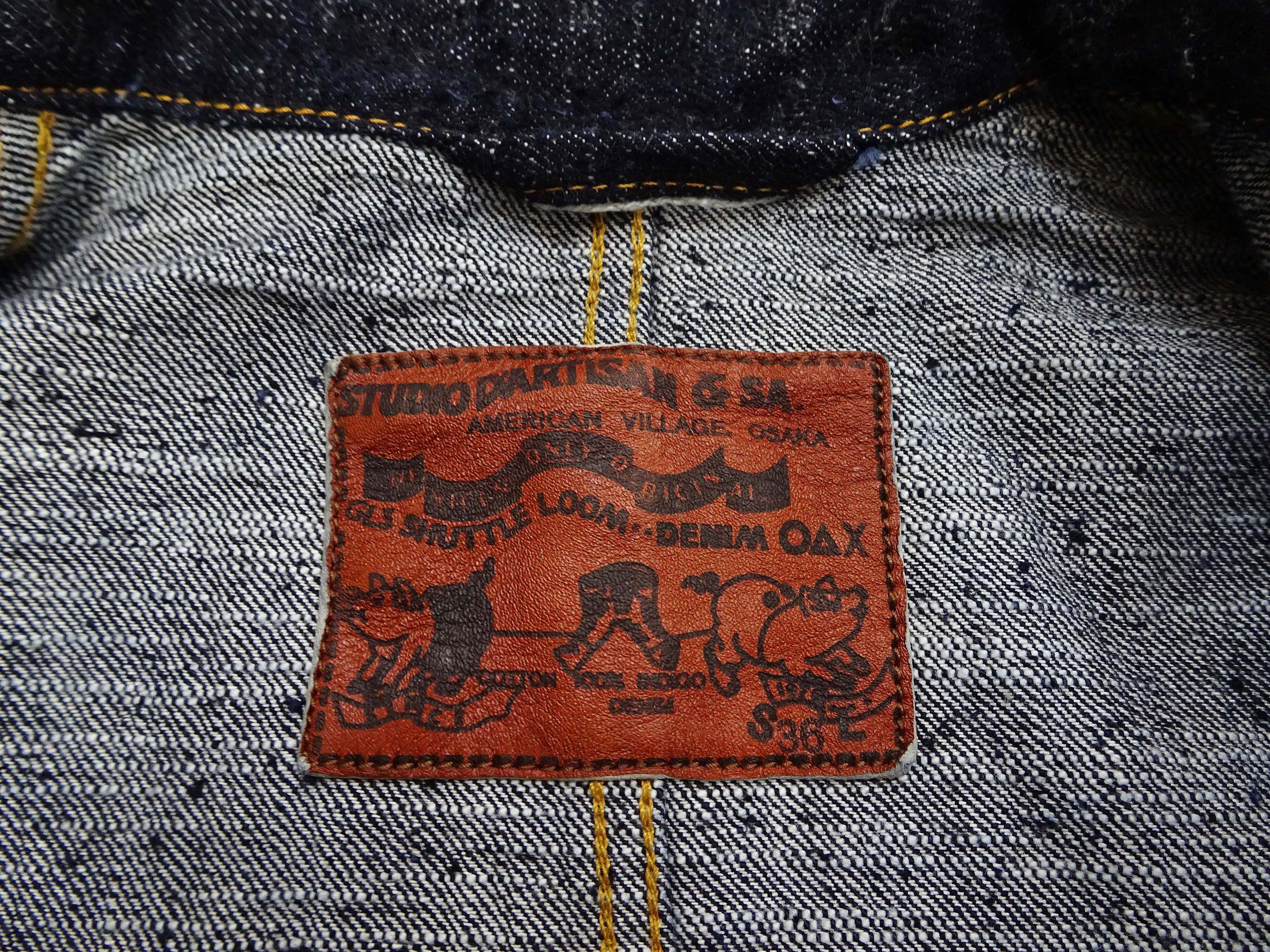 Studio D'Artisan Men's 15oz Selvedge Denim Chore Coat Jacket - Made in Japan, Regular Fit, Toyoda GL3 Loom-Woven (SDA D4620, One-Wash) - Image 10
