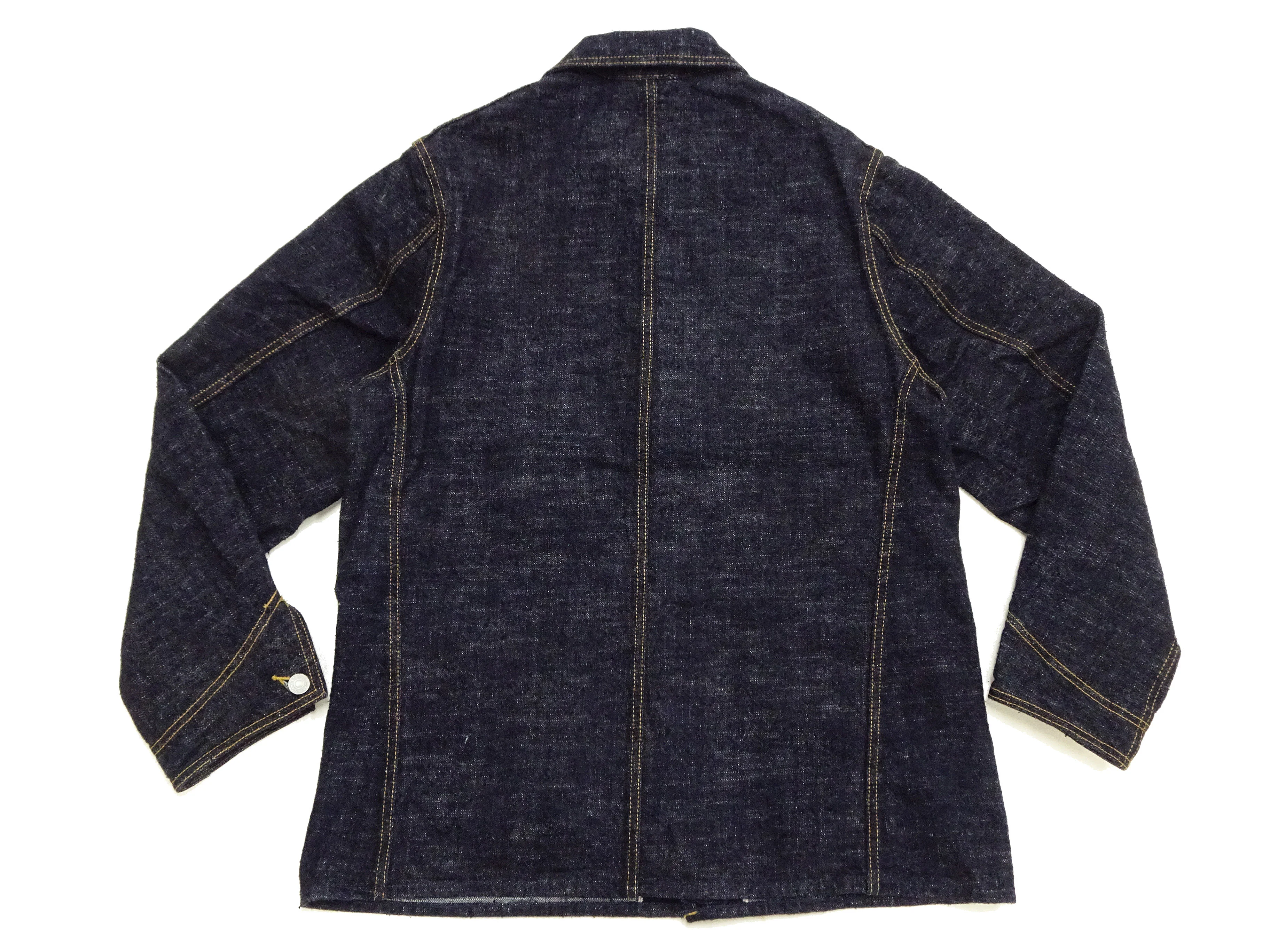 Studio D'Artisan Men's 15oz Selvedge Denim Chore Coat Jacket - Made in Japan, Regular Fit, Toyoda GL3 Loom-Woven (SDA D4620, One-Wash) - Image 19