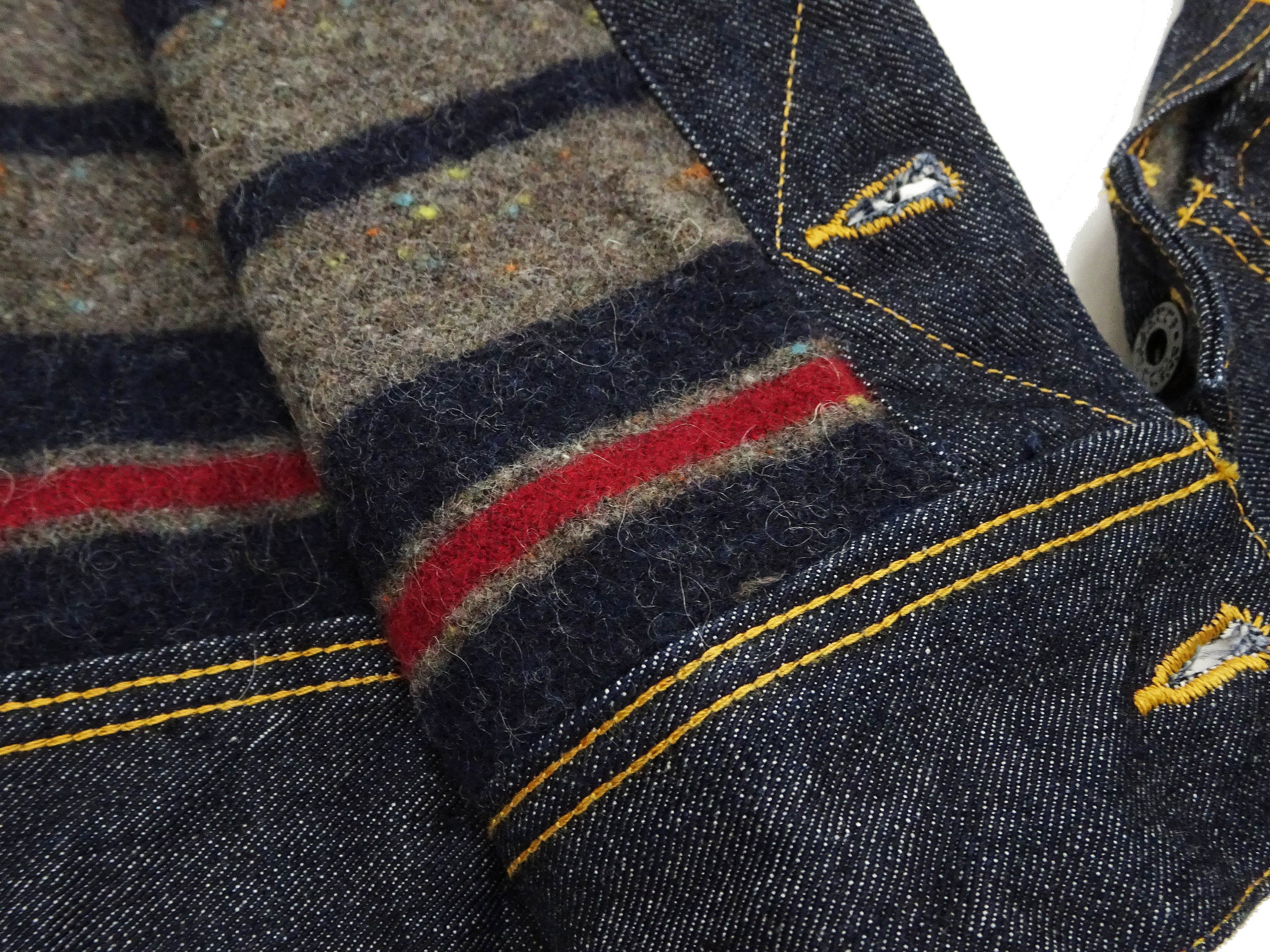 Studio D'Artisan Men's Blanket-Lined Denim Western Jacket - 14oz Left-Hand Twill, Inspired by Lee 101 Storm Rider, Modern Slim Fit, Made in Japan (SDA D4187) - Image 13