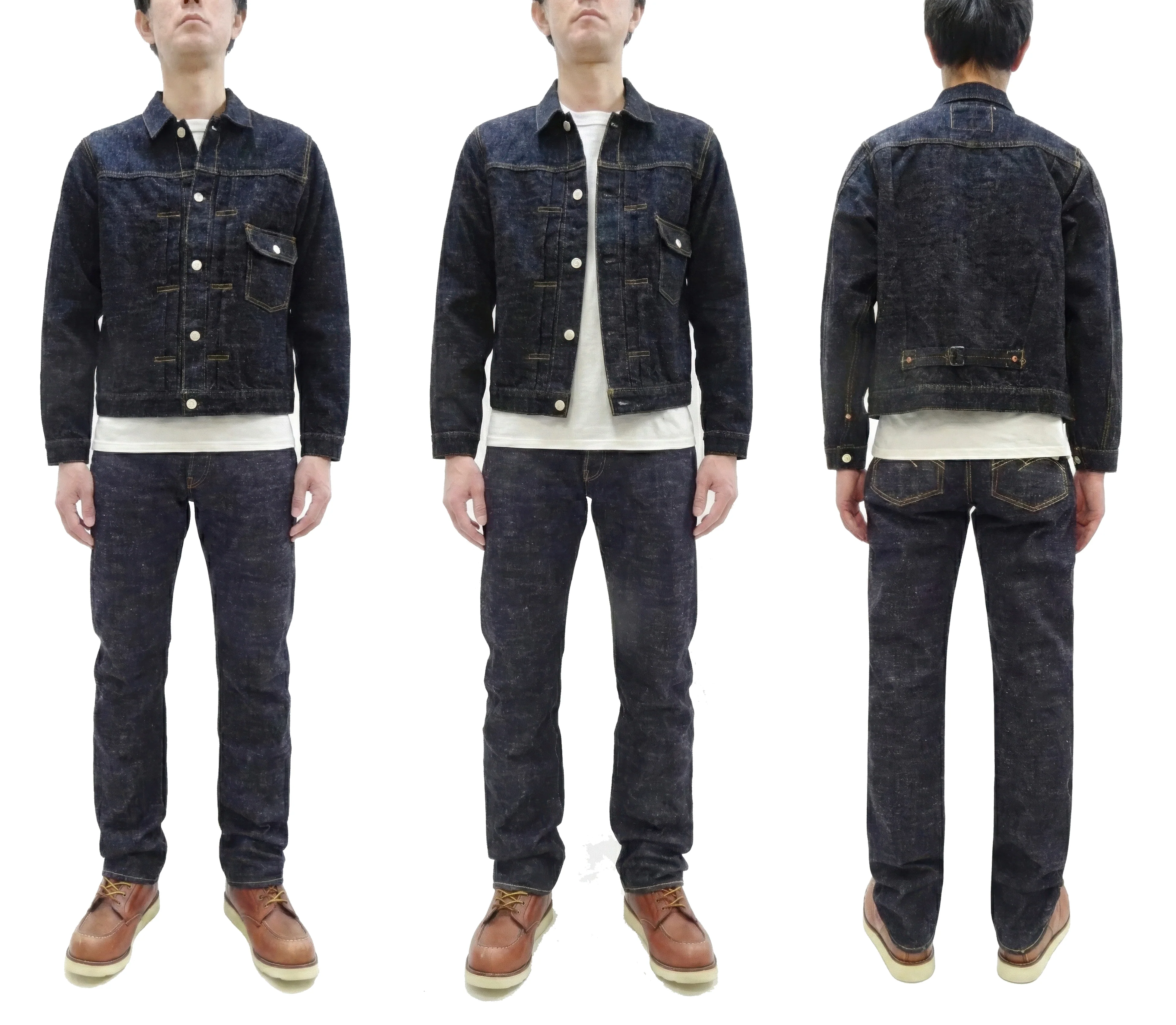 Studio D'Artisan Men's Type I Denim Jacket - 15oz Selvedge Denim Toyoda GL3 Woven, Made in Japan (SDA SD-4101 One-Wash) - Image 3