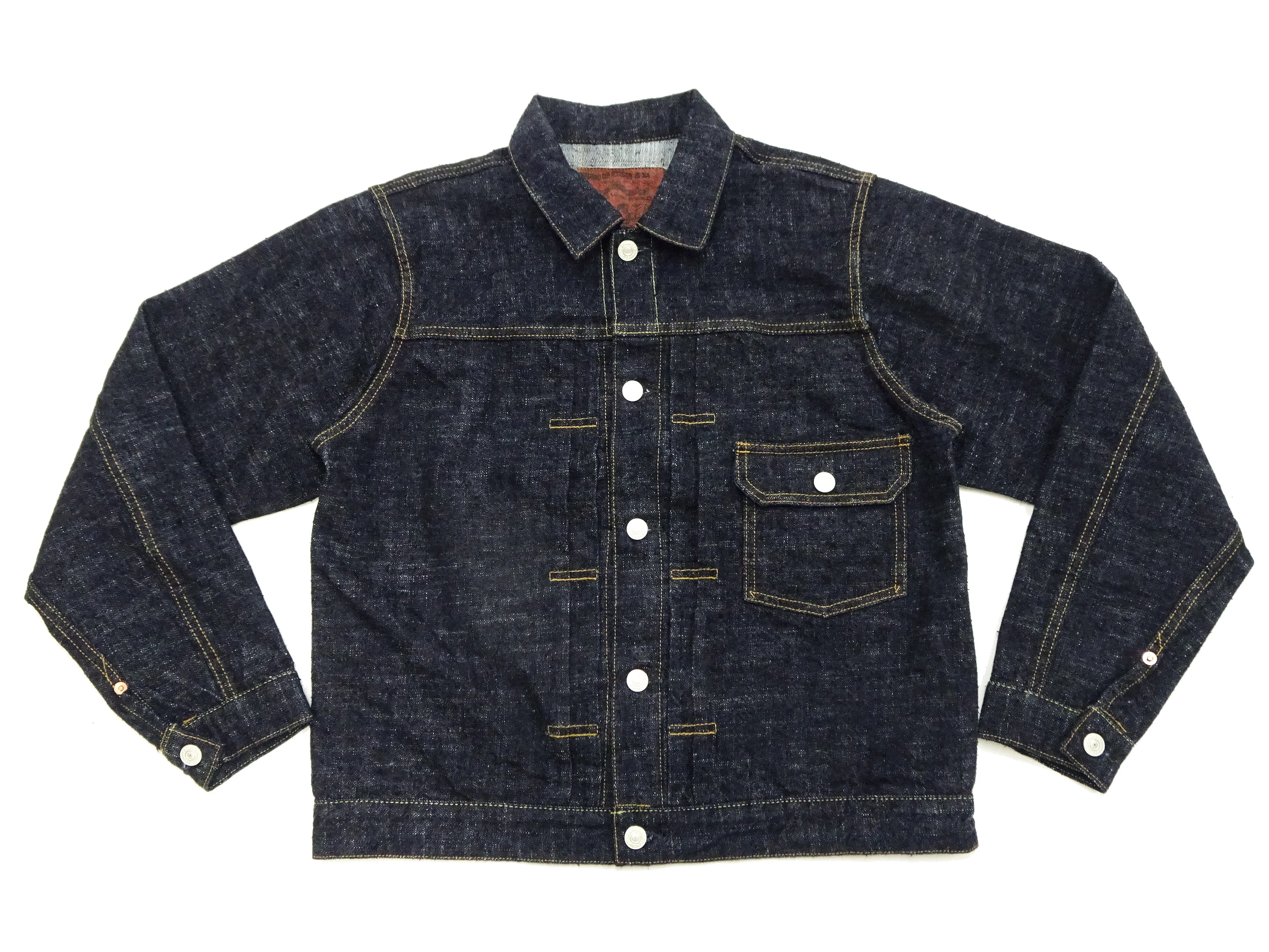 Studio D'Artisan Men's Type I Denim Jacket - 15oz Selvedge Denim Toyoda GL3 Woven, Made in Japan (SDA SD-4101 One-Wash) - Image 7
