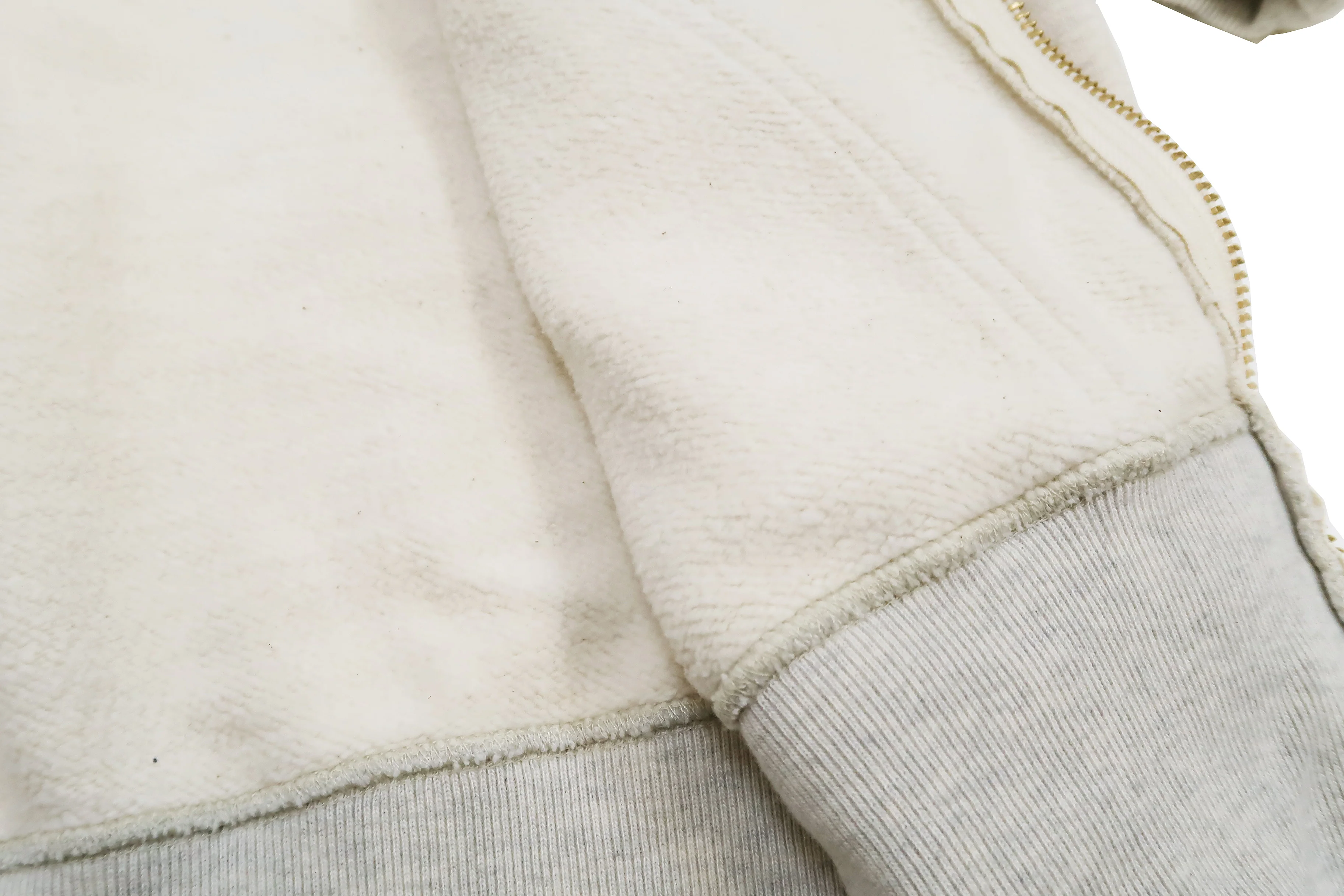 Studio D'artisan Plain Hoodie Men's Solid Zip-Up Hooded Sweatshirt 8087M Oatmeal - Image 11
