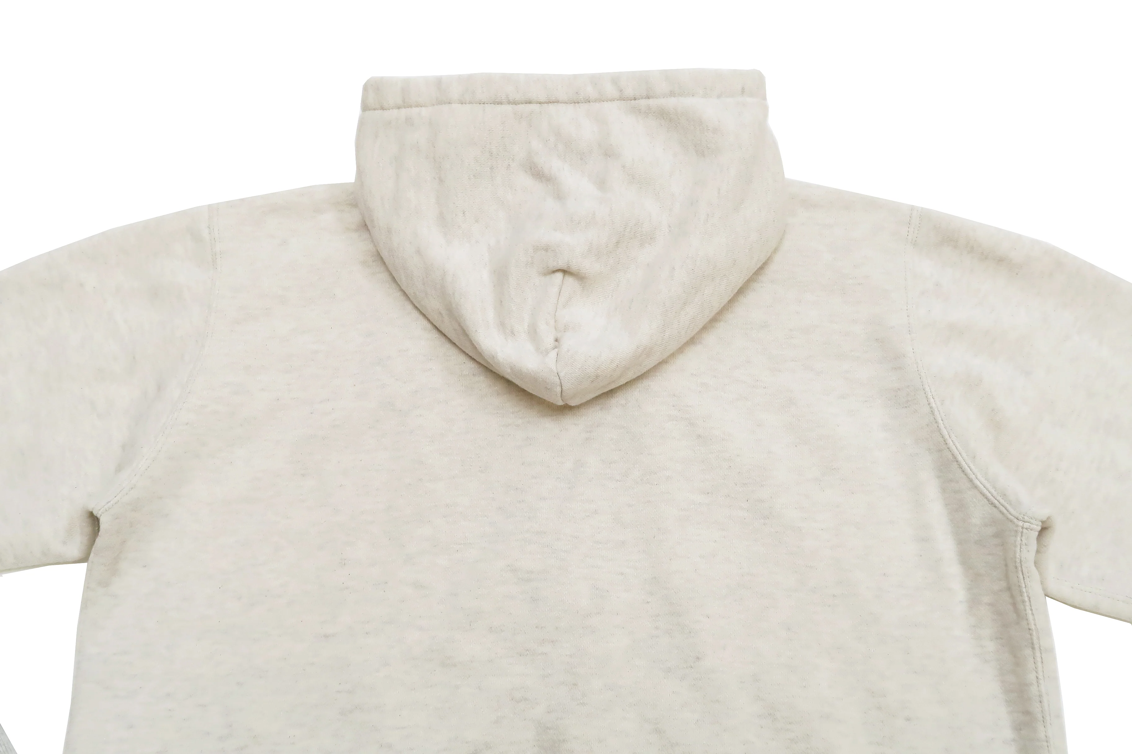 Studio D'artisan Plain Hoodie Men's Solid Zip-Up Hooded Sweatshirt 8087M Oatmeal - Image 14