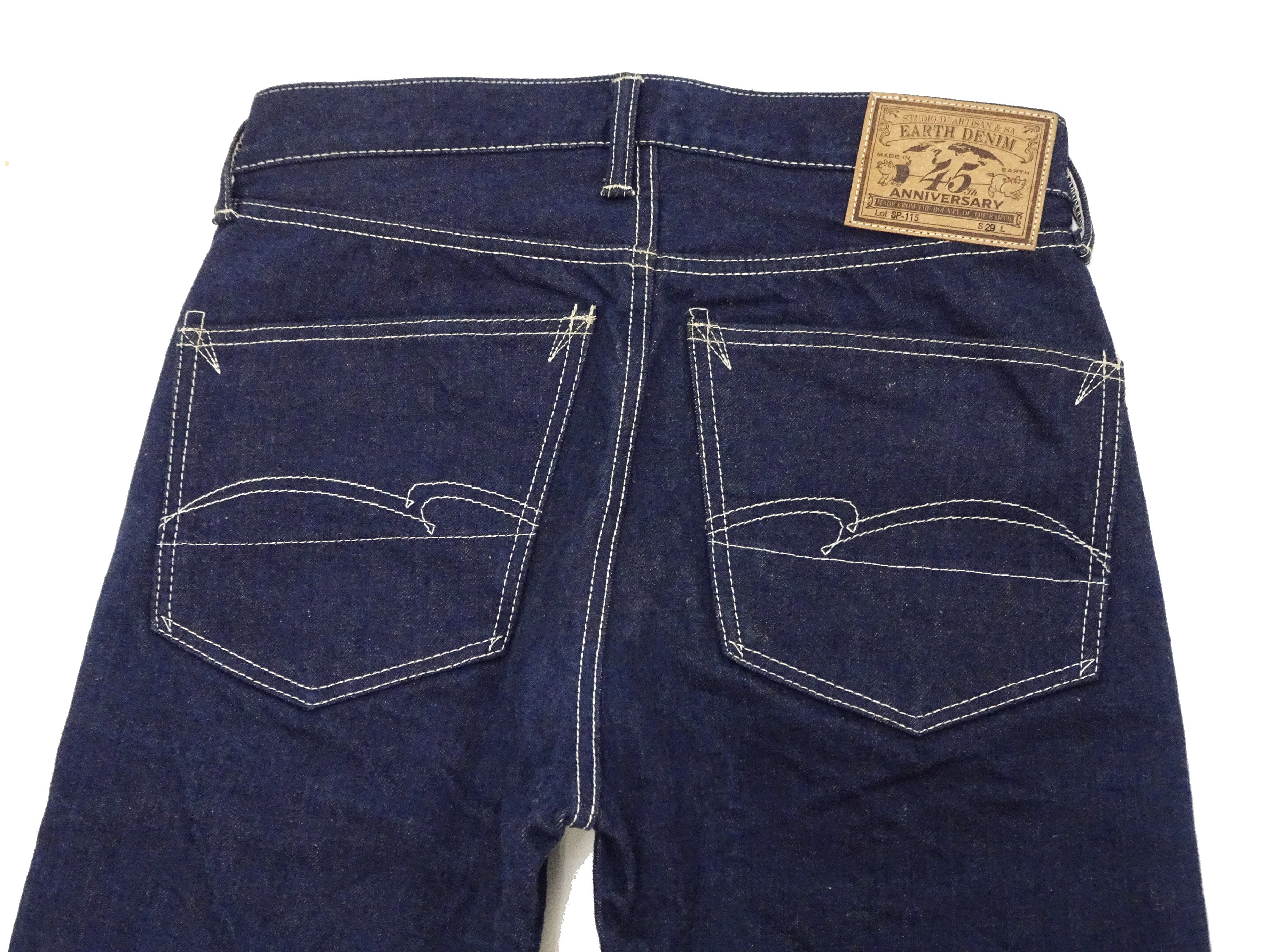Studio D'artisan Tapered Jeans Men's 15oz. Organic Cotton Indigo Denim Jean Pants SDA SP-115 EARTH DENIM JEANS One-Wash - Image 10