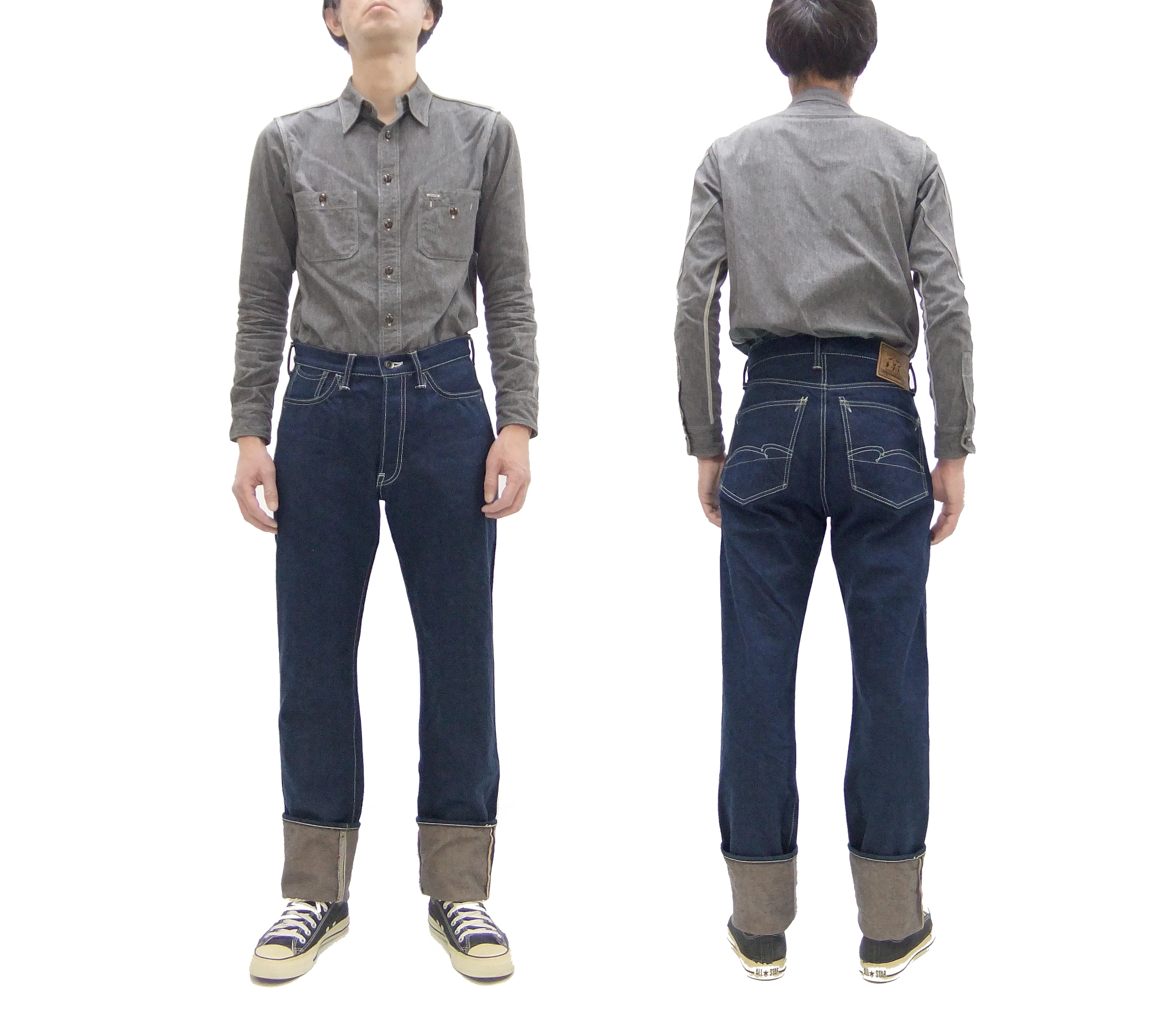 Studio D'artisan Tapered Jeans Men's 15oz. Organic Cotton Indigo Denim Jean Pants SDA SP-115 EARTH DENIM JEANS One-Wash - Image 3
