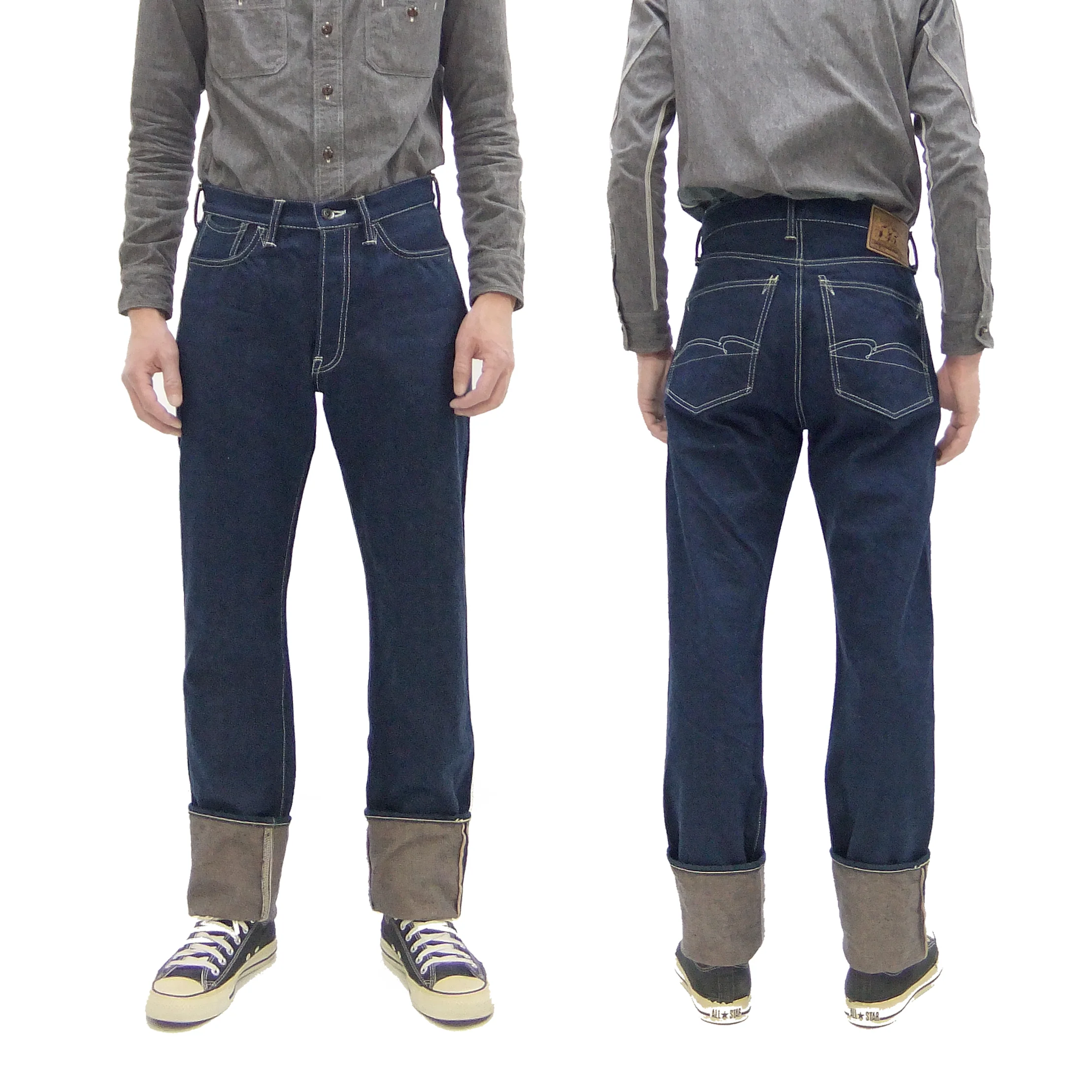 Studio D'artisan Tapered Jeans Men's 15oz. Organic Cotton Indigo Denim Jean Pants SDA SP-115 EARTH DENIM JEANS One-Wash - Image 5