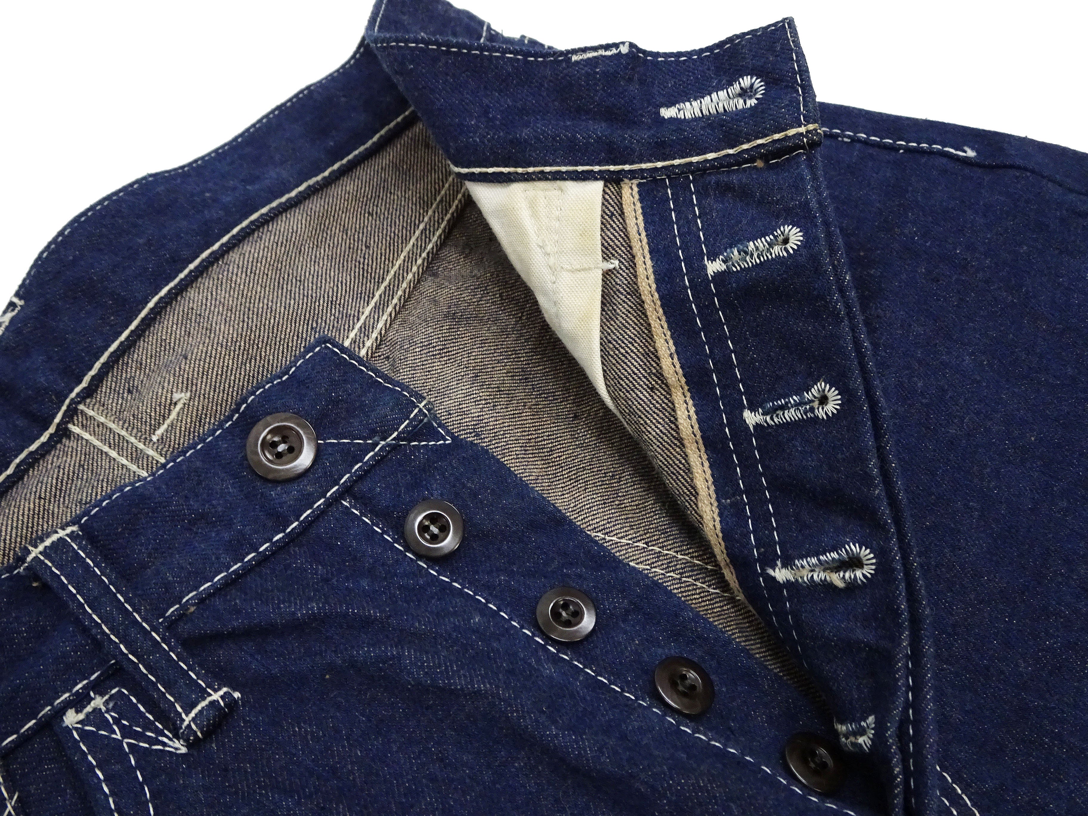Studio D'artisan Tapered Jeans Men's 15oz. Organic Cotton Indigo Denim Jean Pants SDA SP-115 EARTH DENIM JEANS One-Wash - Image 8