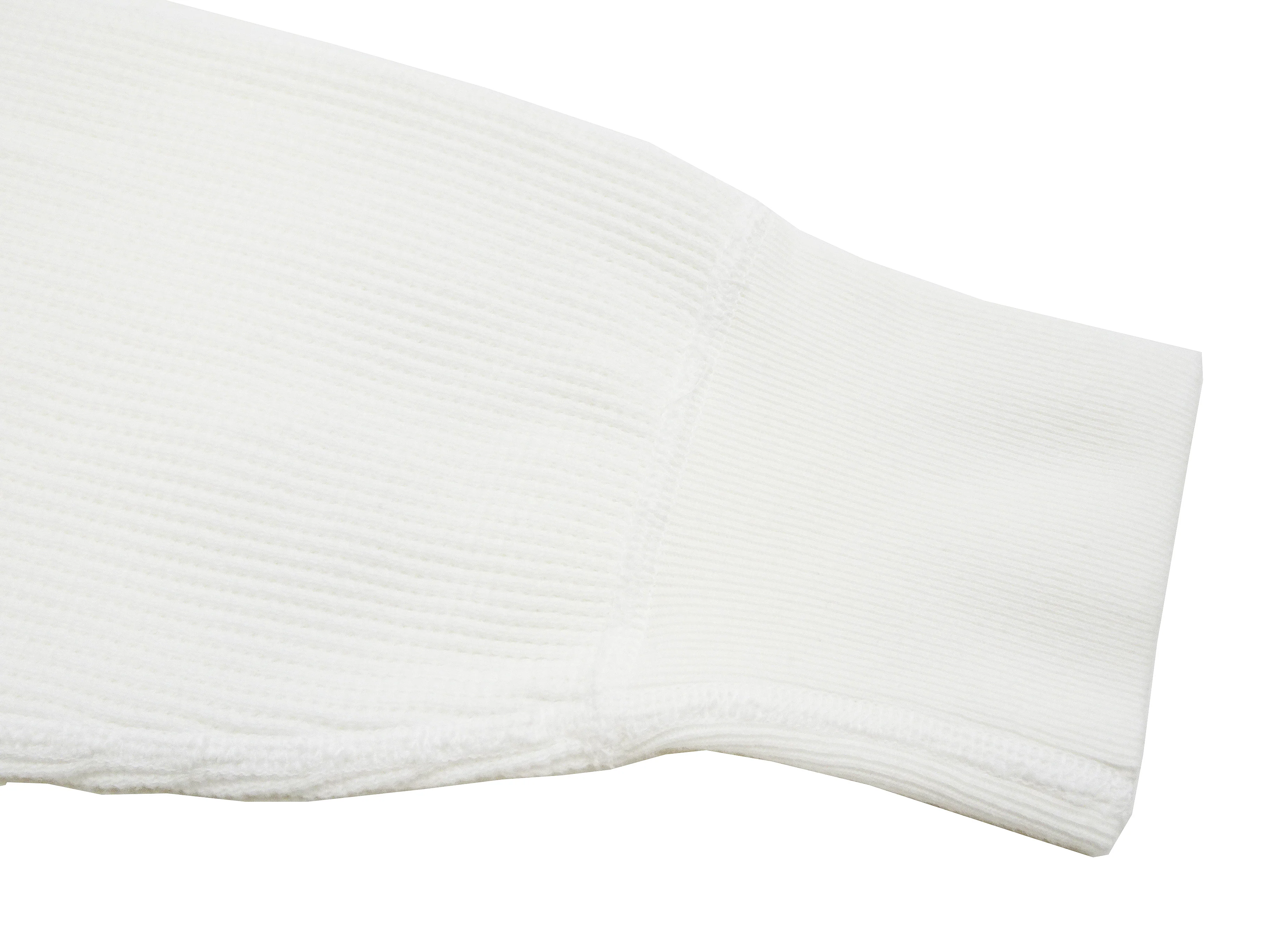 Studio D'Artisan Men's Heavyweight Waffle Knit Thermal Henley Long Sleeve T-Shirt - 100% Cotton, Ribbed Crew Neck Band, Ribbed Cuffs, Raw-edge hem, Made in Japan (SDA 9937) White - Image 9