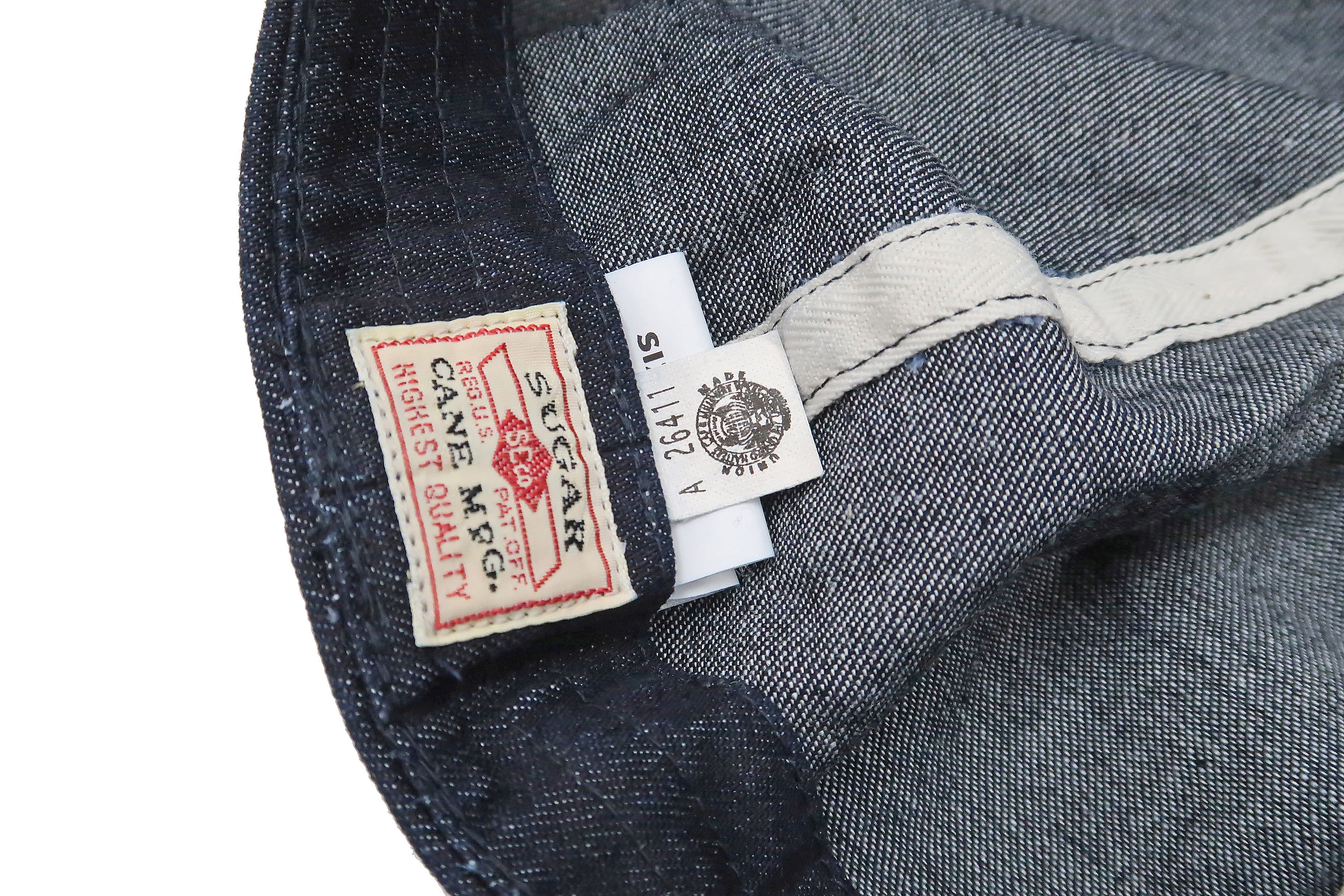 Sugar Cane Applejack Cap Men's Casual Short Brim Denim Work Hat SC02705 - Image 7