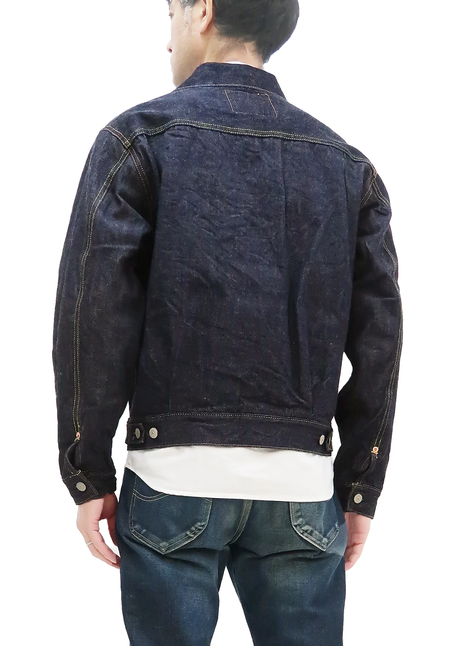 Sugar Cane Blanket Lined Denim Jacket Men's Reissue 1953 Type 2 Trucker Jean Jacket SC15210 421 One Wash Deep Indigo - Image 5