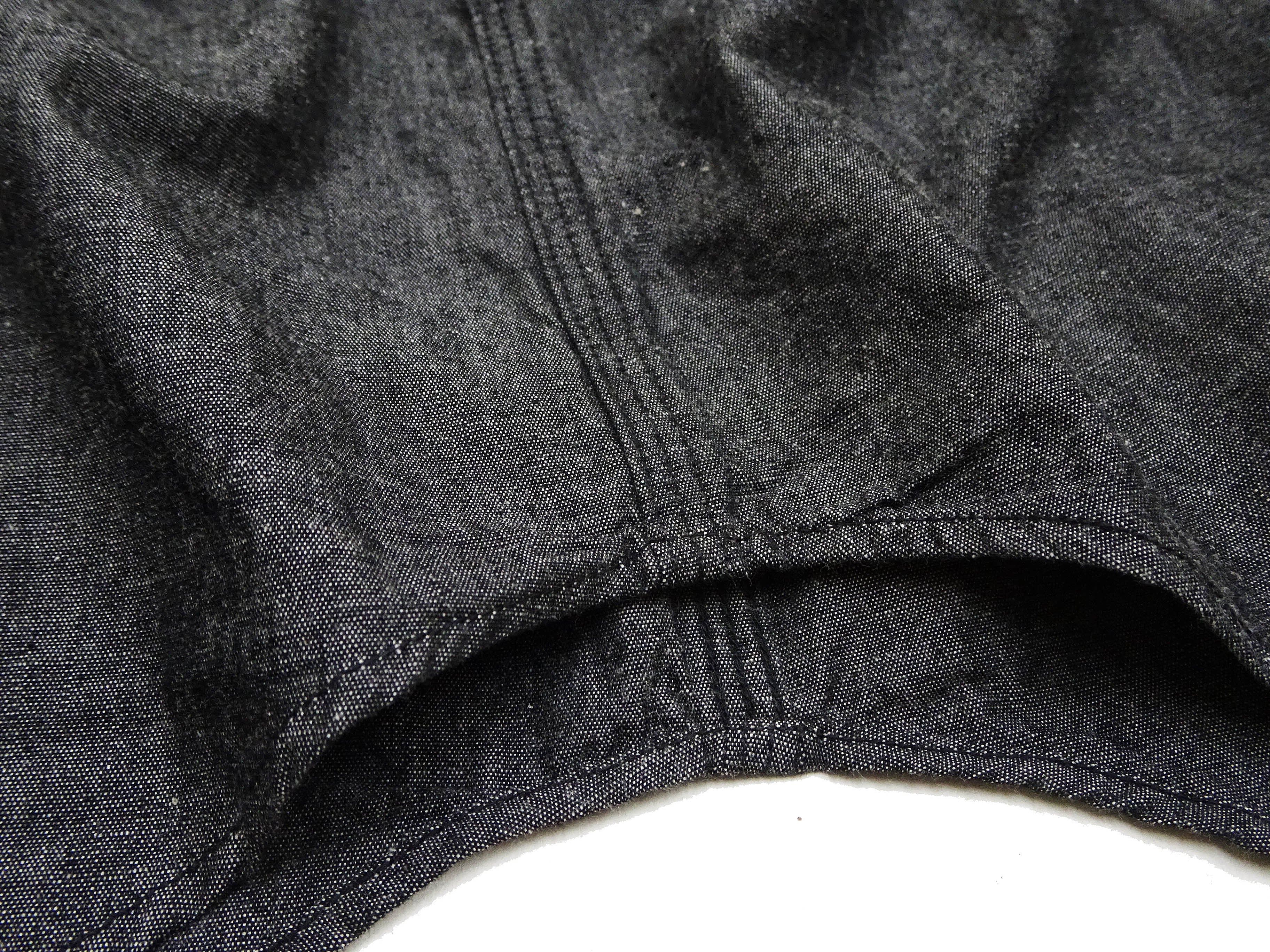 Sugar Cane Chambray Shirt Men's Lightweight Long Sleeve Button Up Plain Work Shirt SC29159 411 Black - Image 12