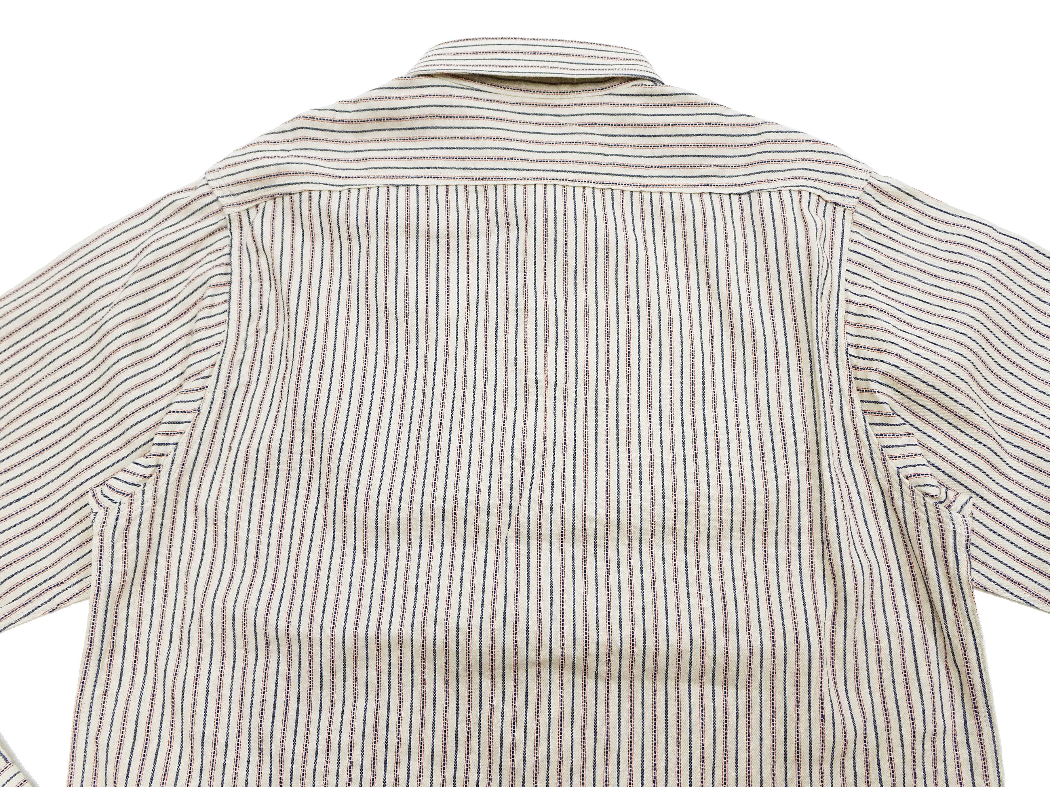 Sugar Cane Dobby Stripe Shirt Men's Mediumweight Long Sleeve Button Up Work Shirt SC29146 105 Off-White - Image 13