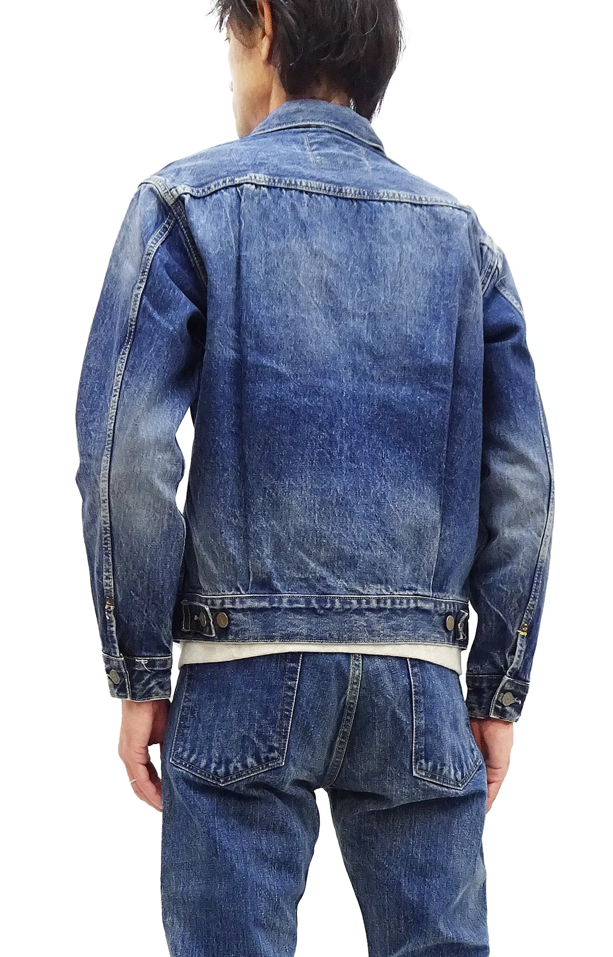Sugar Cane Faded Denim Jacket SC11953SW Men's Type 2 Style Jean Jacket SC11953SW-429 - Image 5