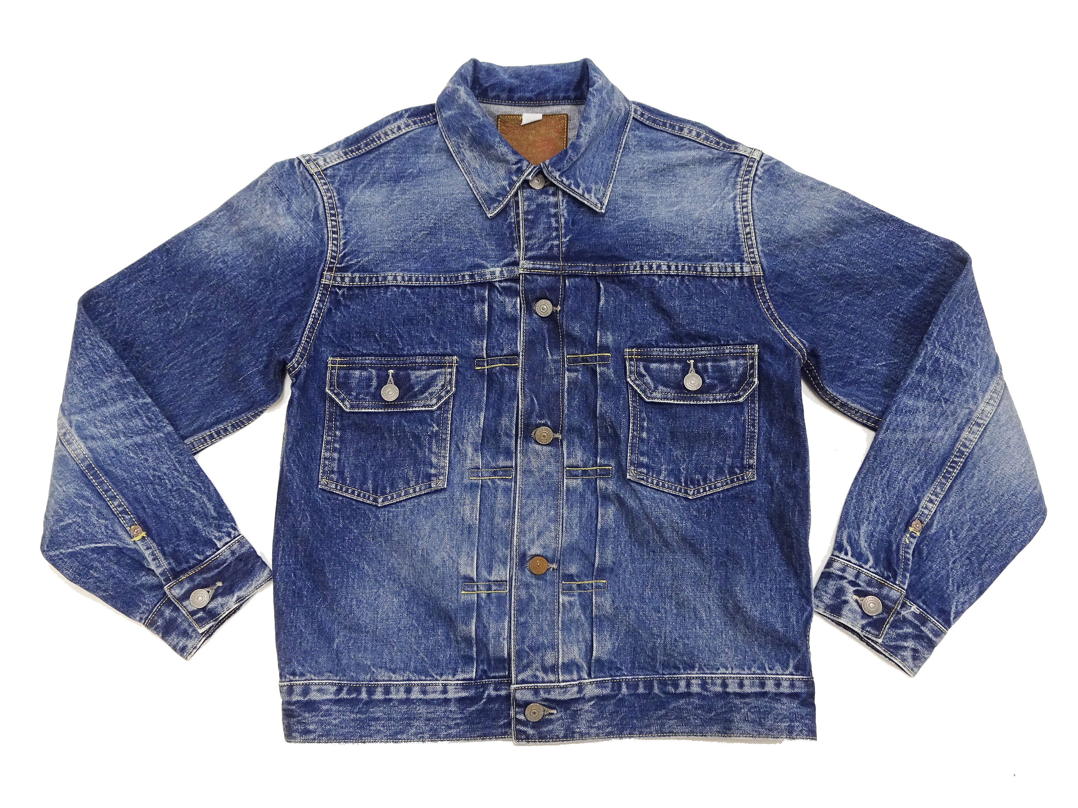 Sugar Cane Faded Denim Jacket SC11953SW Men's Type 2 Style Jean Jacket SC11953SW-429 - Image 7