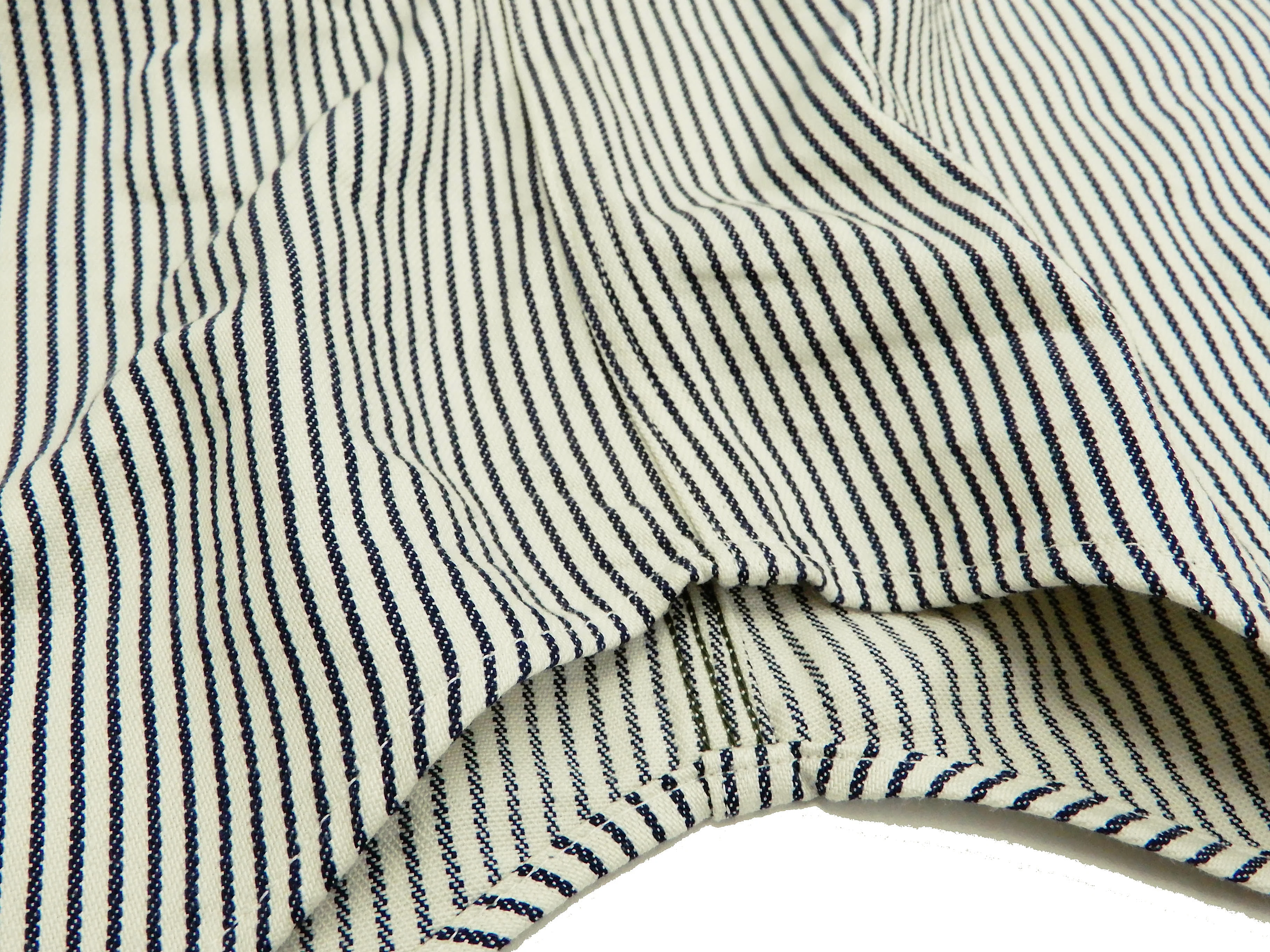 Sugar Cane Hickory Stripe Work Shirt Men's Casual Long Sleeve Button Up Shirt SC27853 Off-White - Image 9