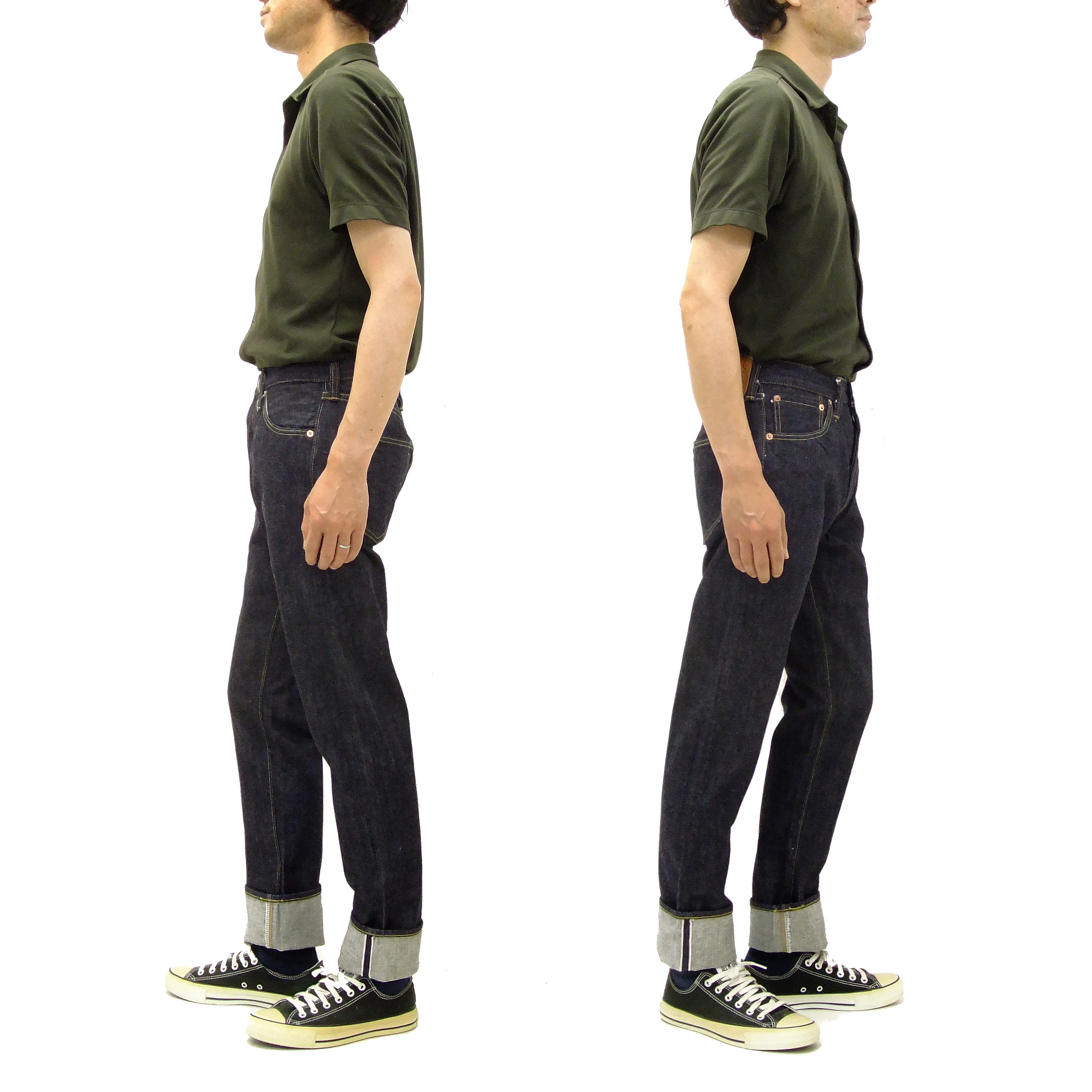 Sugar Cane Jeans Men's Slim Tapered Fit One-Washed 14.25 Oz. Japanese Selvedge Denim SC42021A - Image 5