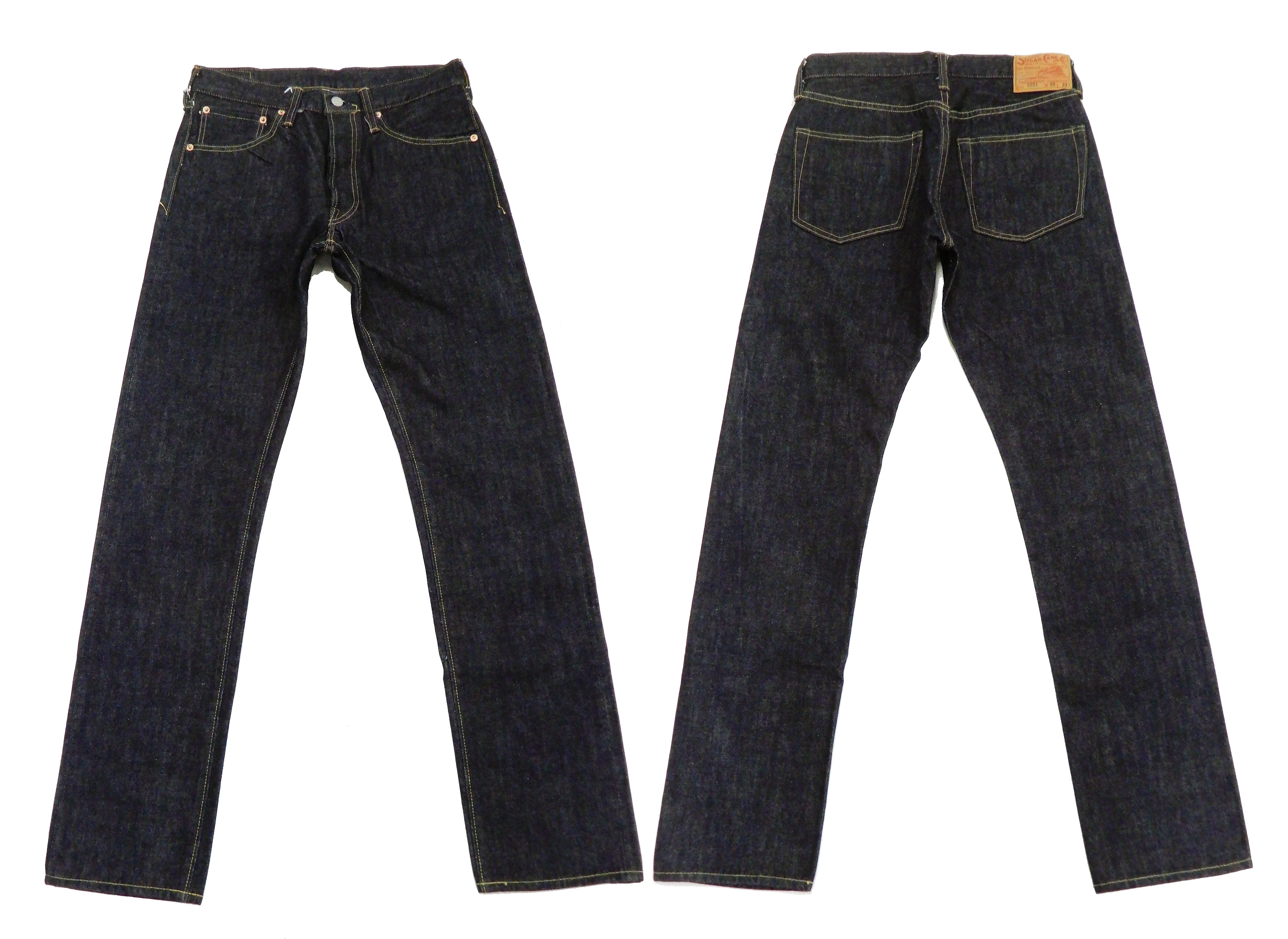 Sugar Cane Jeans Men's Slim Tapered Fit One-Washed 14.25 Oz. Japanese Selvedge Denim SC42021A - Image 6