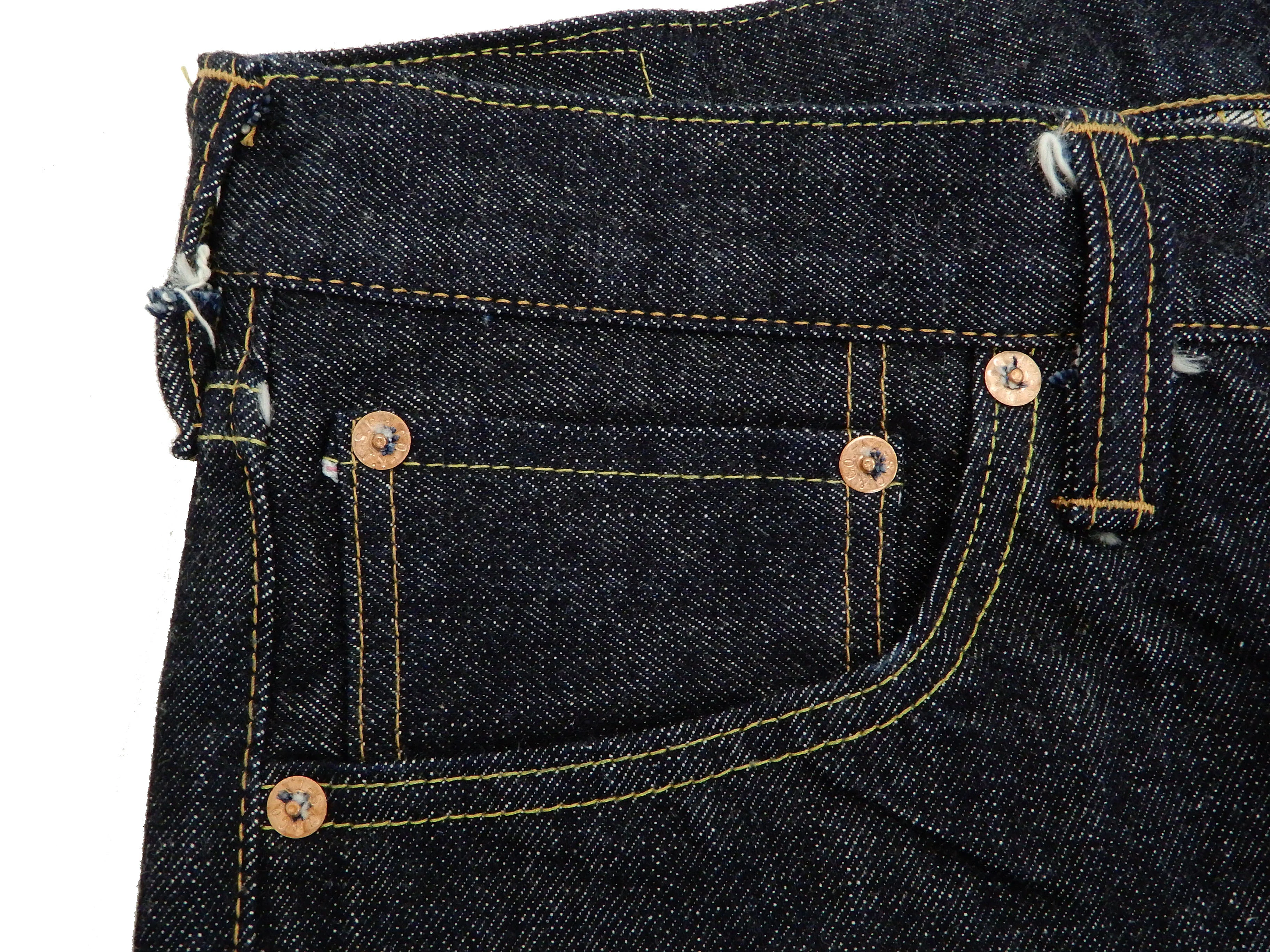 Sugar Cane Jeans Men's Slim Tapered Fit One-Washed 14.25 Oz. Japanese Selvedge Denim SC42021A - Image 9