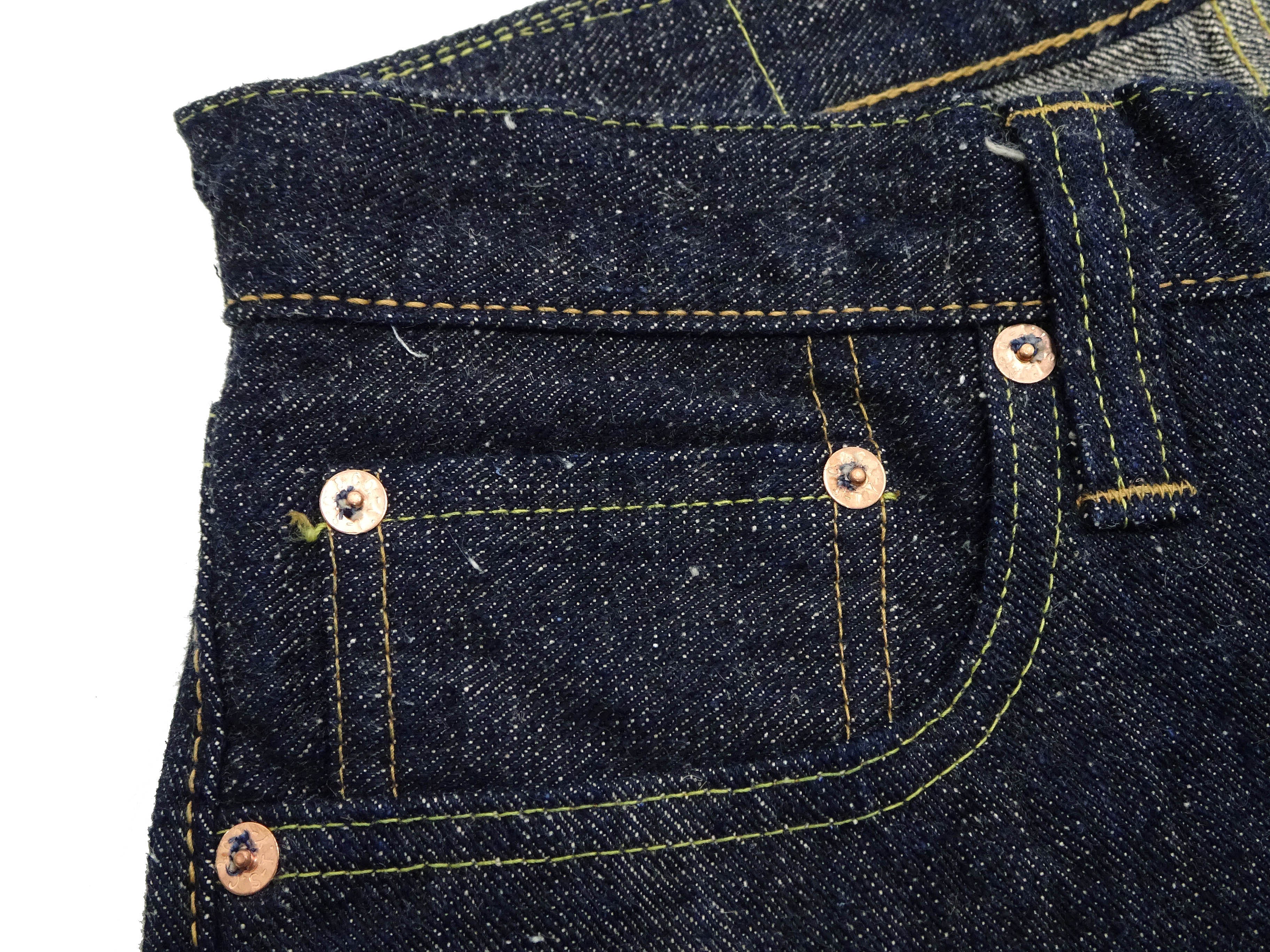Sugar Cane Jeans SC40301 Men's 14 oz. Sugar Cane Fiber Denim Jeans Lot. 301 Regular Straight Fit Okinawan Ryukyu Indigo Denim Pants - Image 10