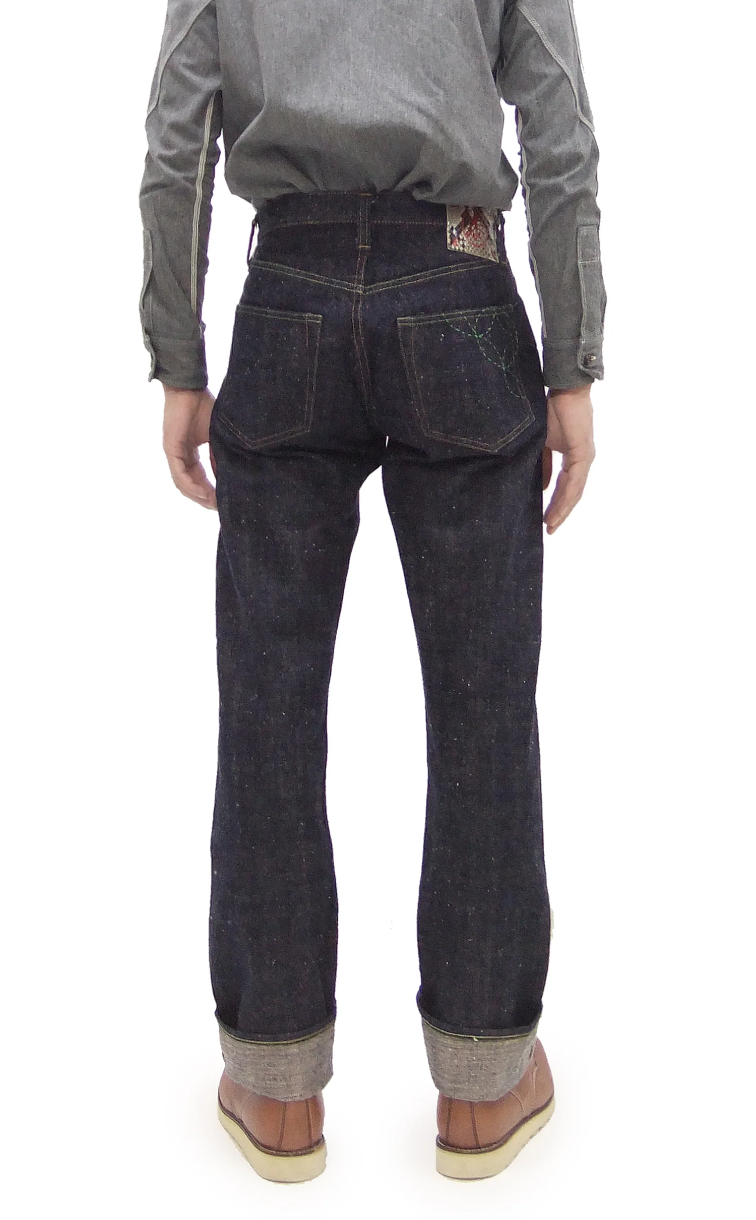 Sugar Cane Jeans SC40301 Men's 14 oz. Sugar Cane Fiber Denim Jeans Lot. 301 Regular Straight Fit Okinawan Ryukyu Indigo Denim Pants - Image 4