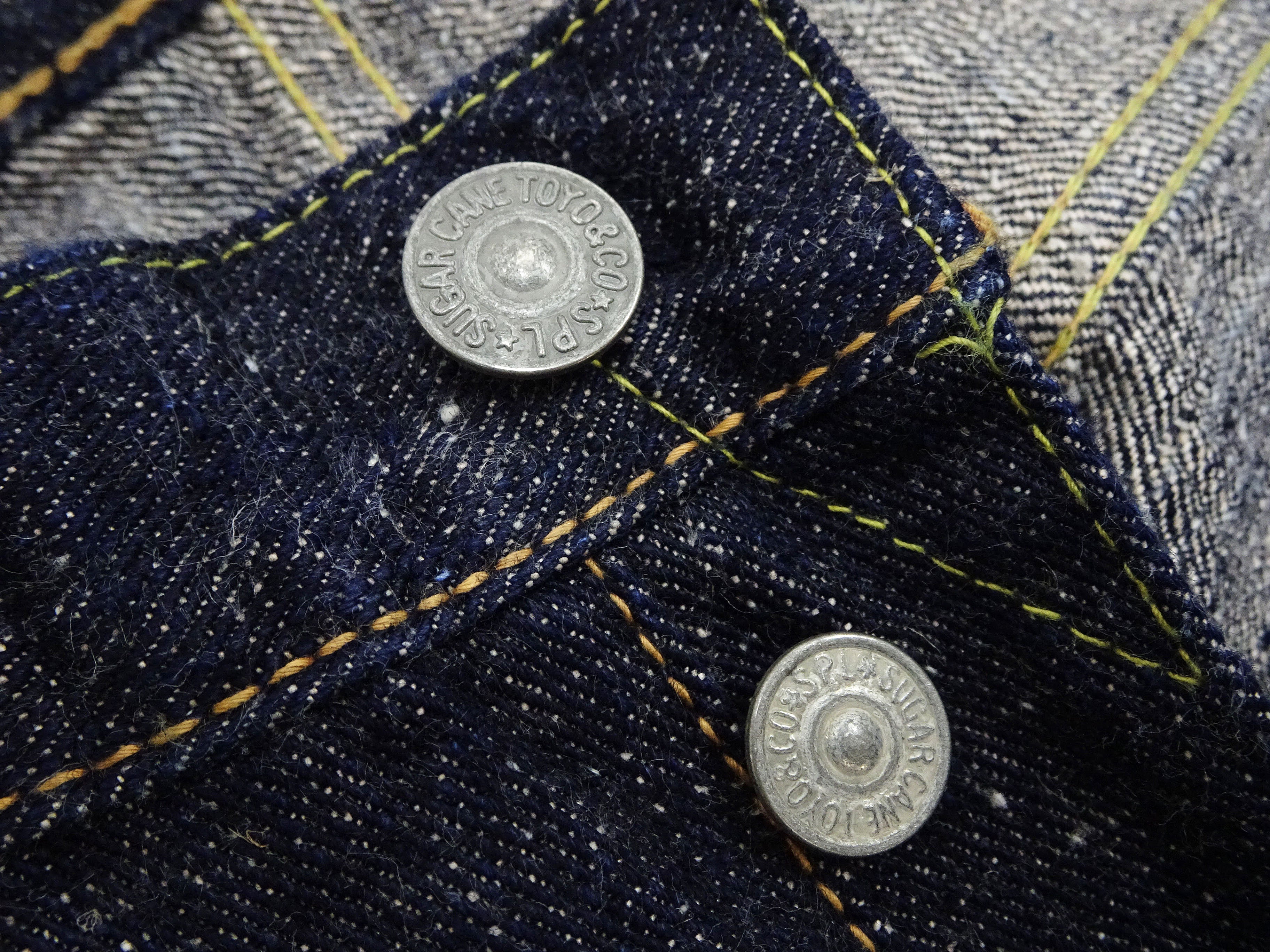 Sugar Cane Jeans SC40301 Men's 14 oz. Sugar Cane Fiber Denim Jeans Lot. 301 Regular Straight Fit Okinawan Ryukyu Indigo Denim Pants - Image 9