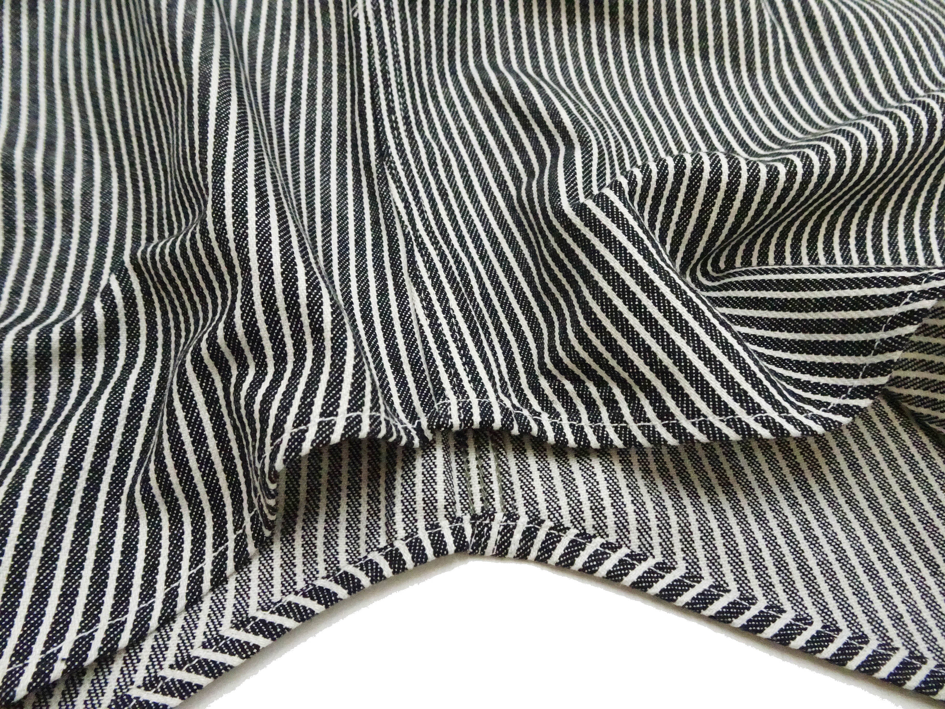 Sugar Cane Hickory Stripe Work Shirt - Men's Casual Short Sleeve Button Up Shirt SC37944 119 Black - Image 11
