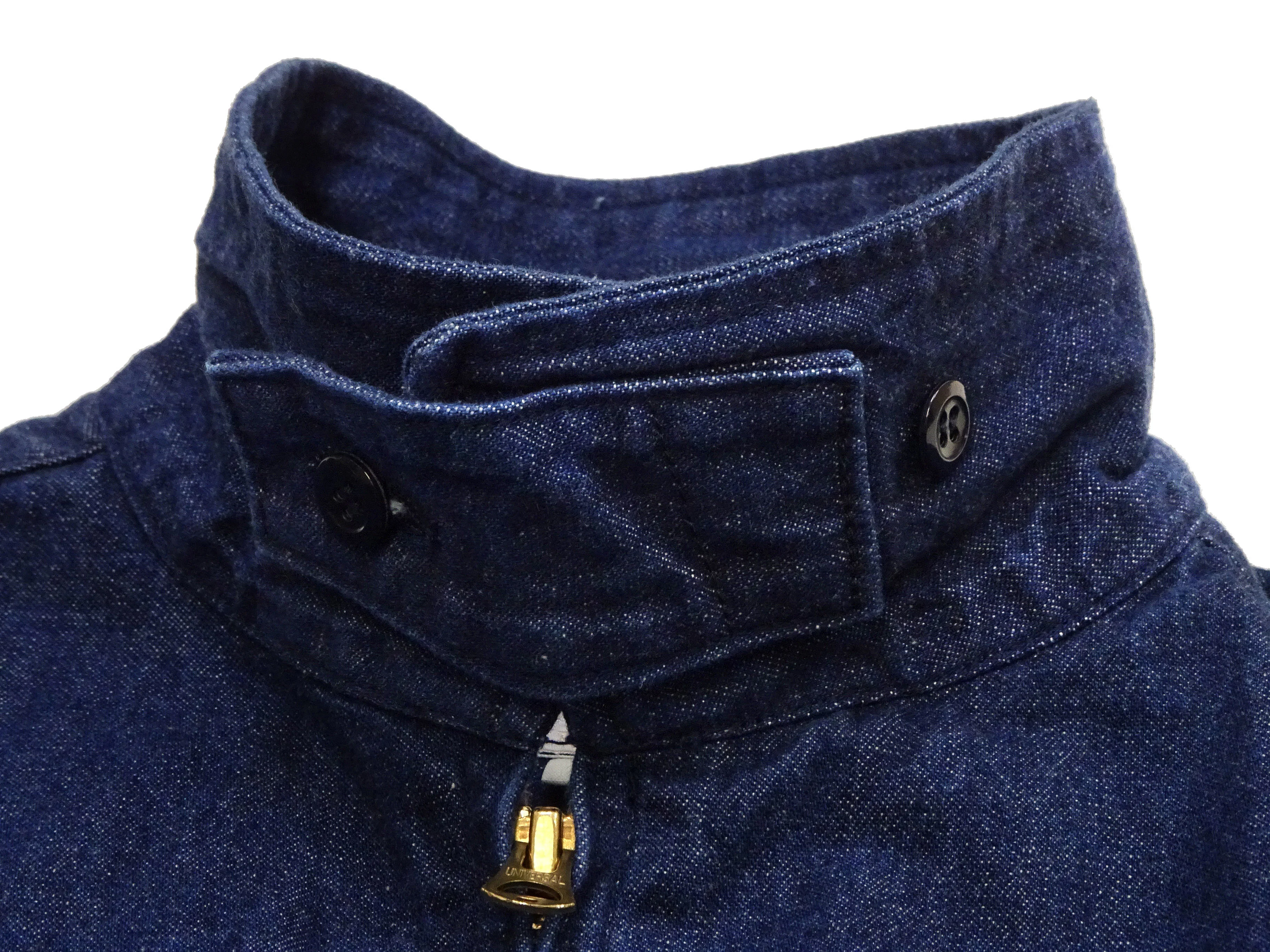 Sugar Cane Men's Denim Sports Jacket, 1950s American Style Unlined Lightweight Cotton Denim Jacket, Made in Japan (SC15913 128 Navy) - Image 10