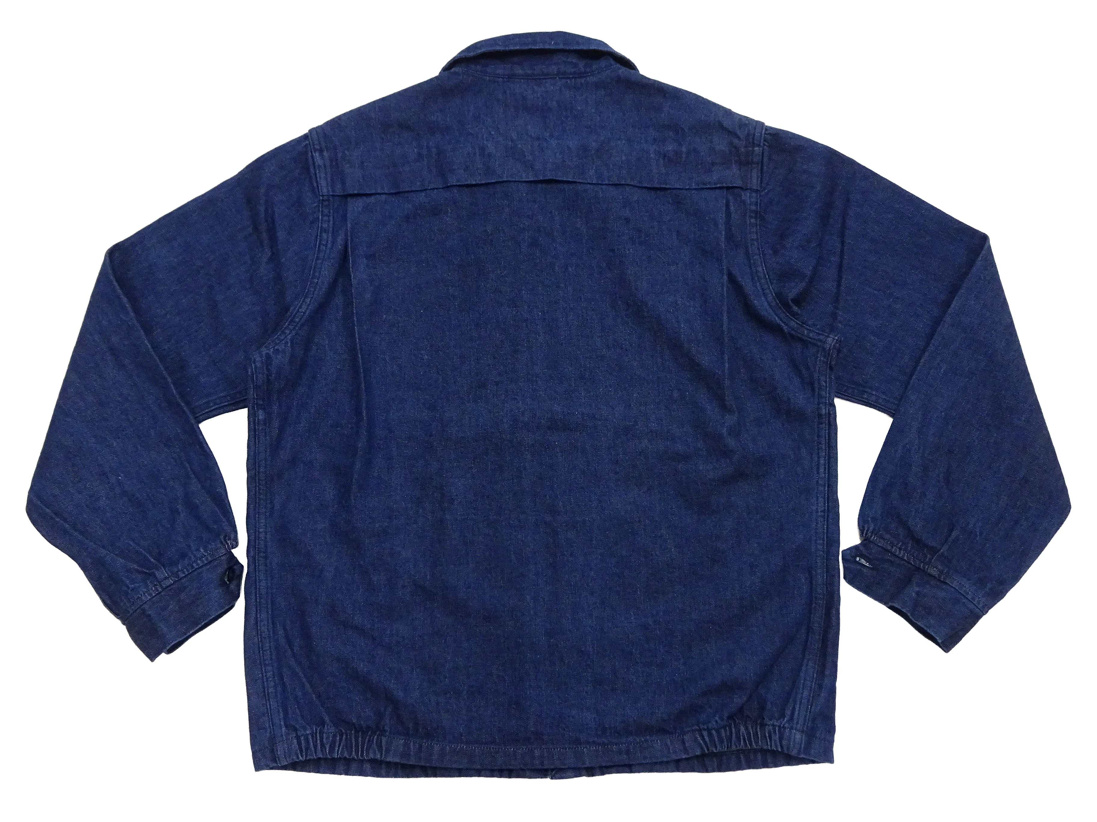 Sugar Cane Men's Denim Sports Jacket, 1950s American Style Unlined Lightweight Cotton Denim Jacket, Made in Japan (SC15913 128 Navy) - Image 16