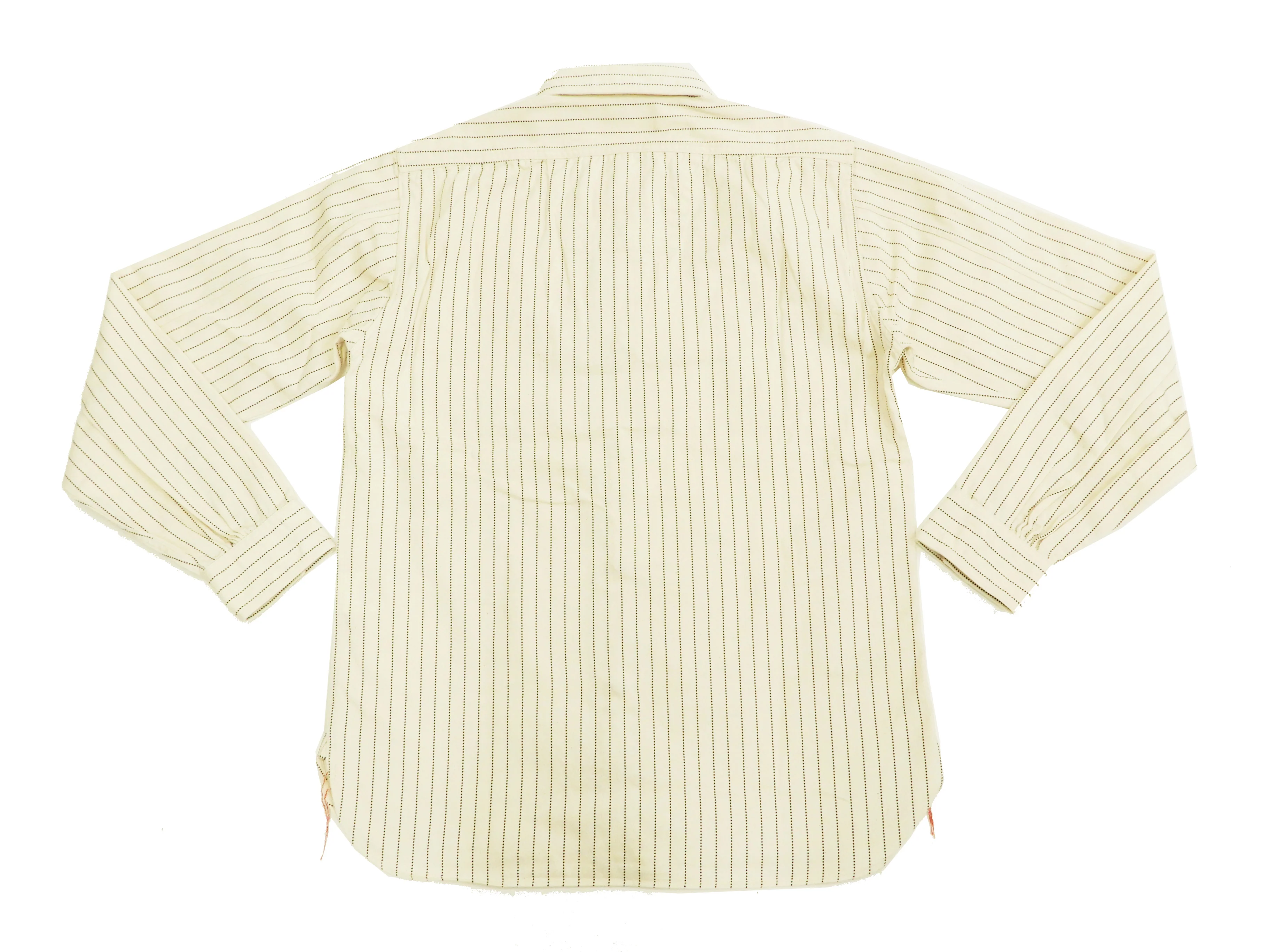 Sugar Cane Men's Ecru Colour Wabash Stripe Work Shirt Long Sleeve Shirt SC27076 - Image 10