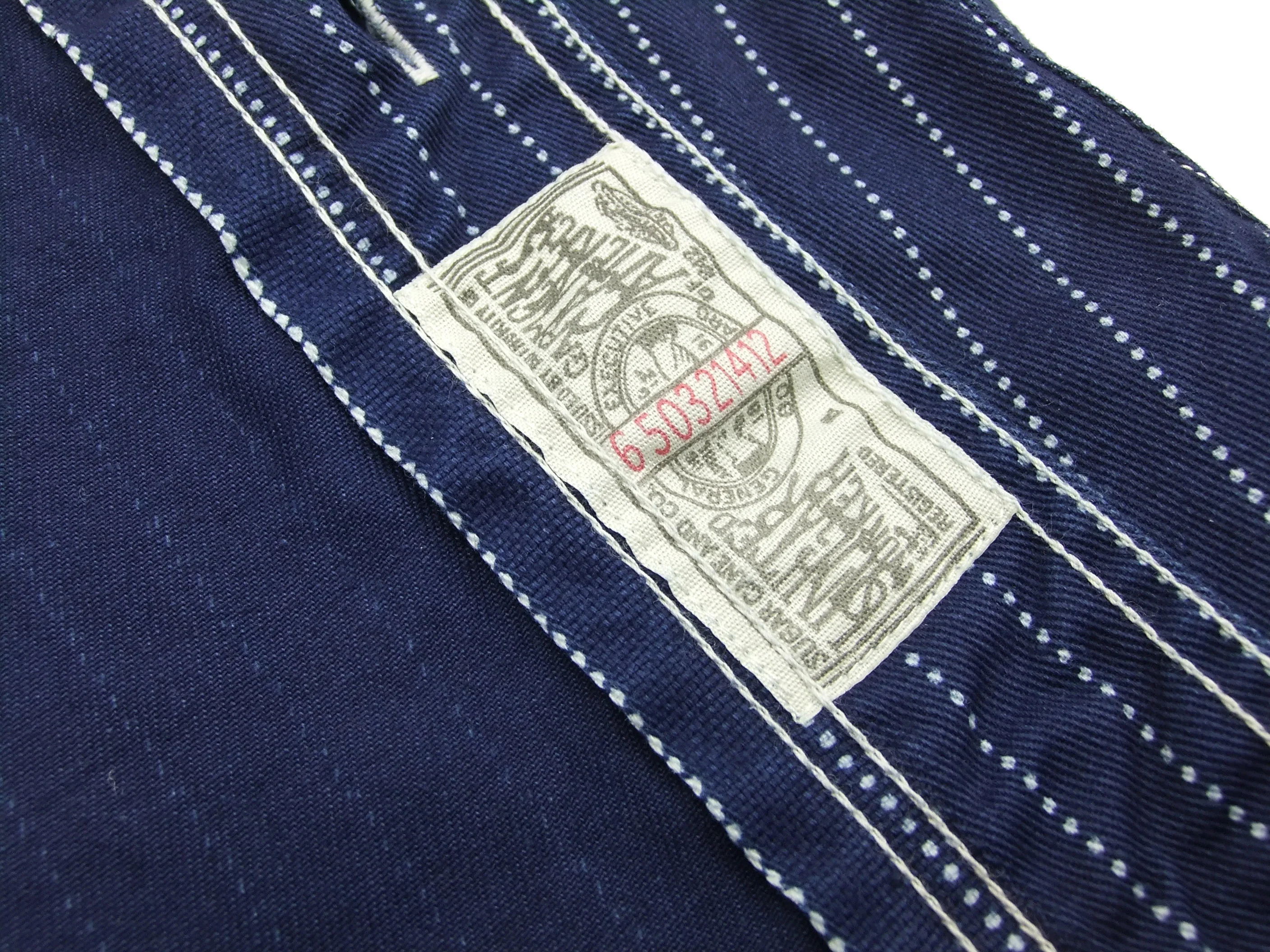Sugar Cane Men's Indigo Wabash Stripe Work Shirt Long Sleeve Button Up Shirt SC25551A - Image 8