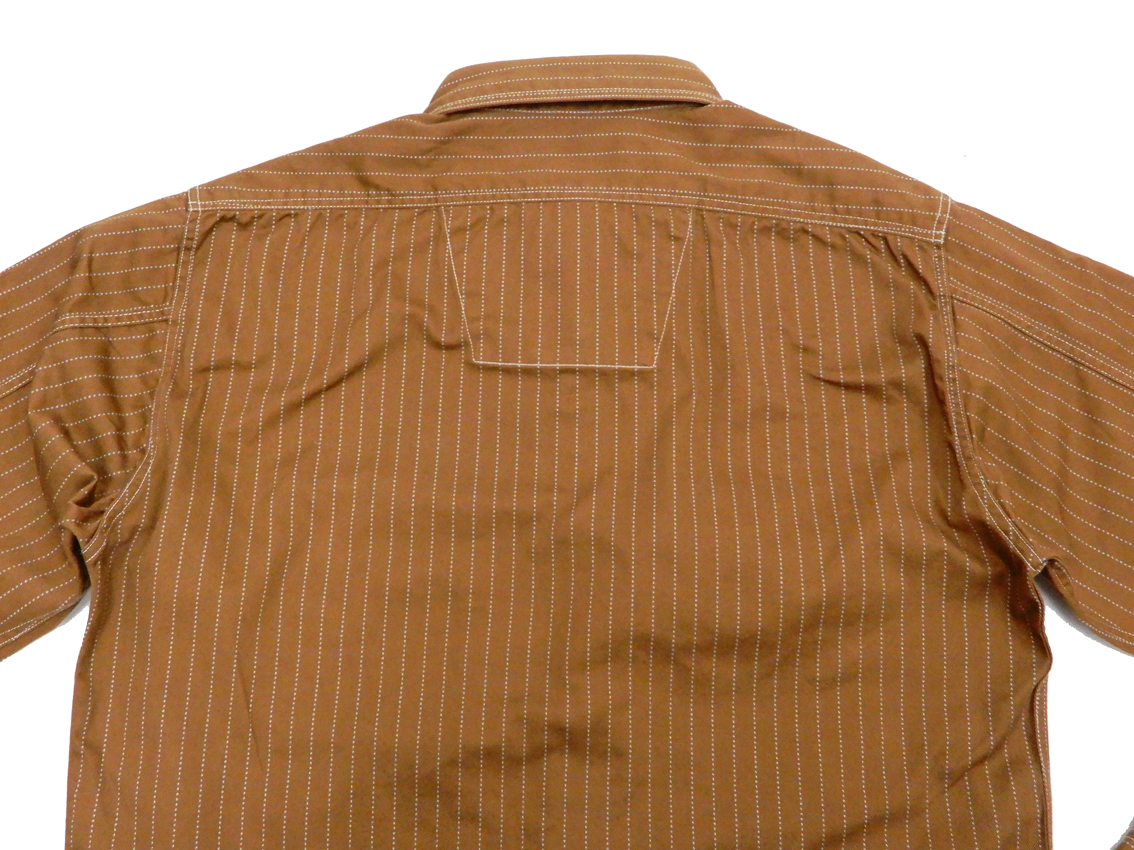 Sugar Cane Shirt Men's Brown Color Wabash Stripe Long Sleeve Work Shirt SC28516 - Image 12
