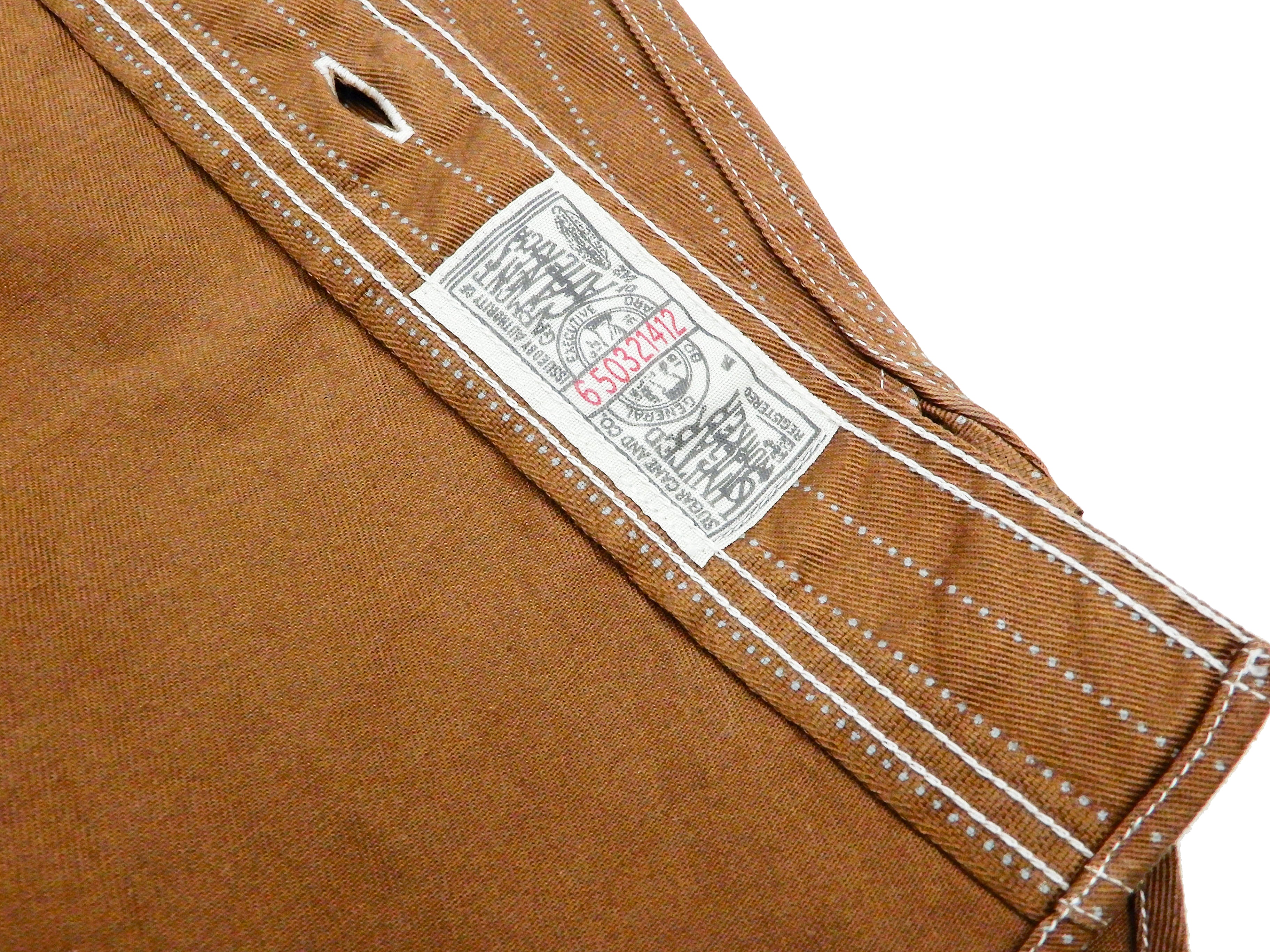 Sugar Cane Shirt Men's Brown Color Wabash Stripe Long Sleeve Work Shirt SC28516 - Image 9