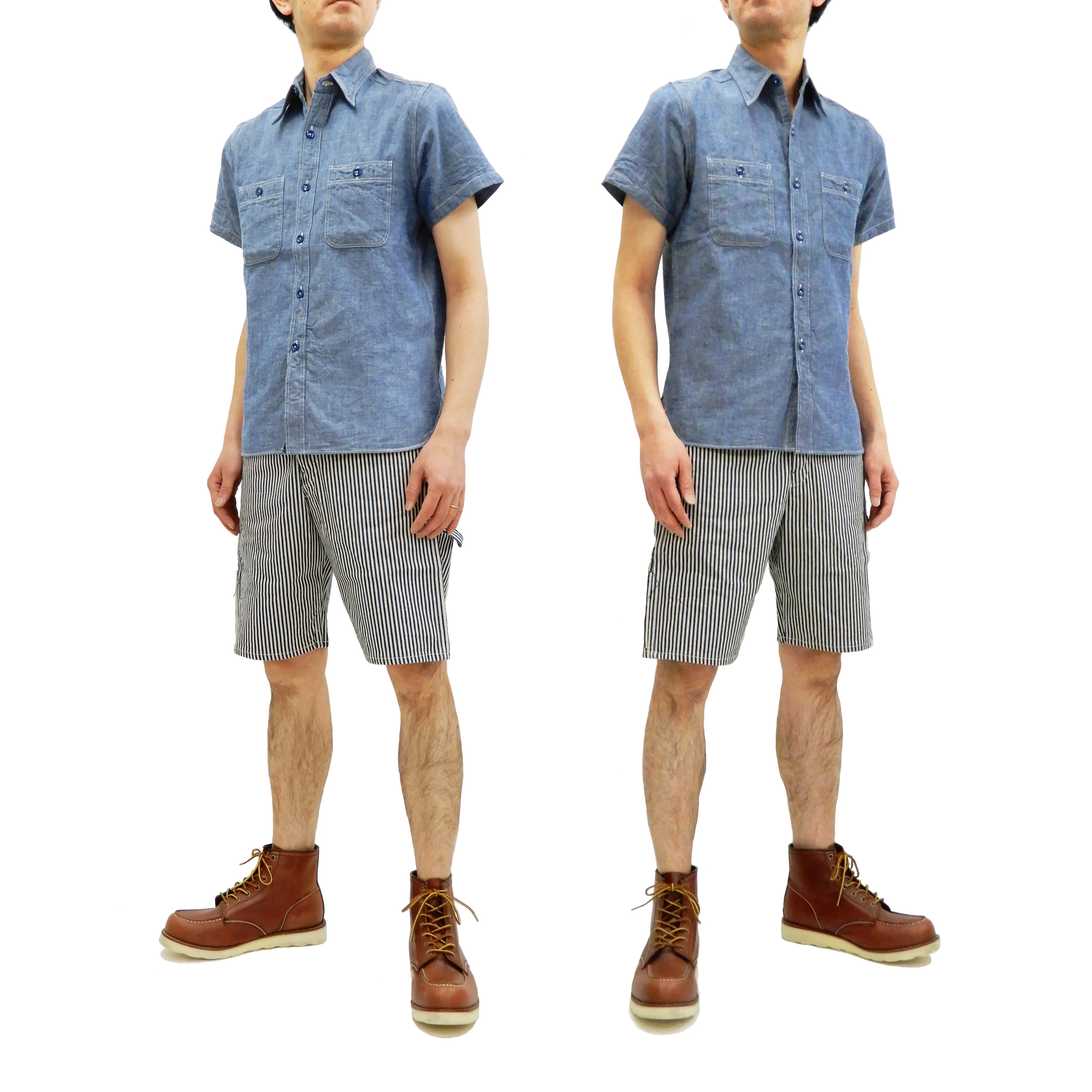 Sugar Cane Shorts Men's Casual Stylish 11 Oz. Hickory Stripe Painters Shorts SC51842 - Image 13