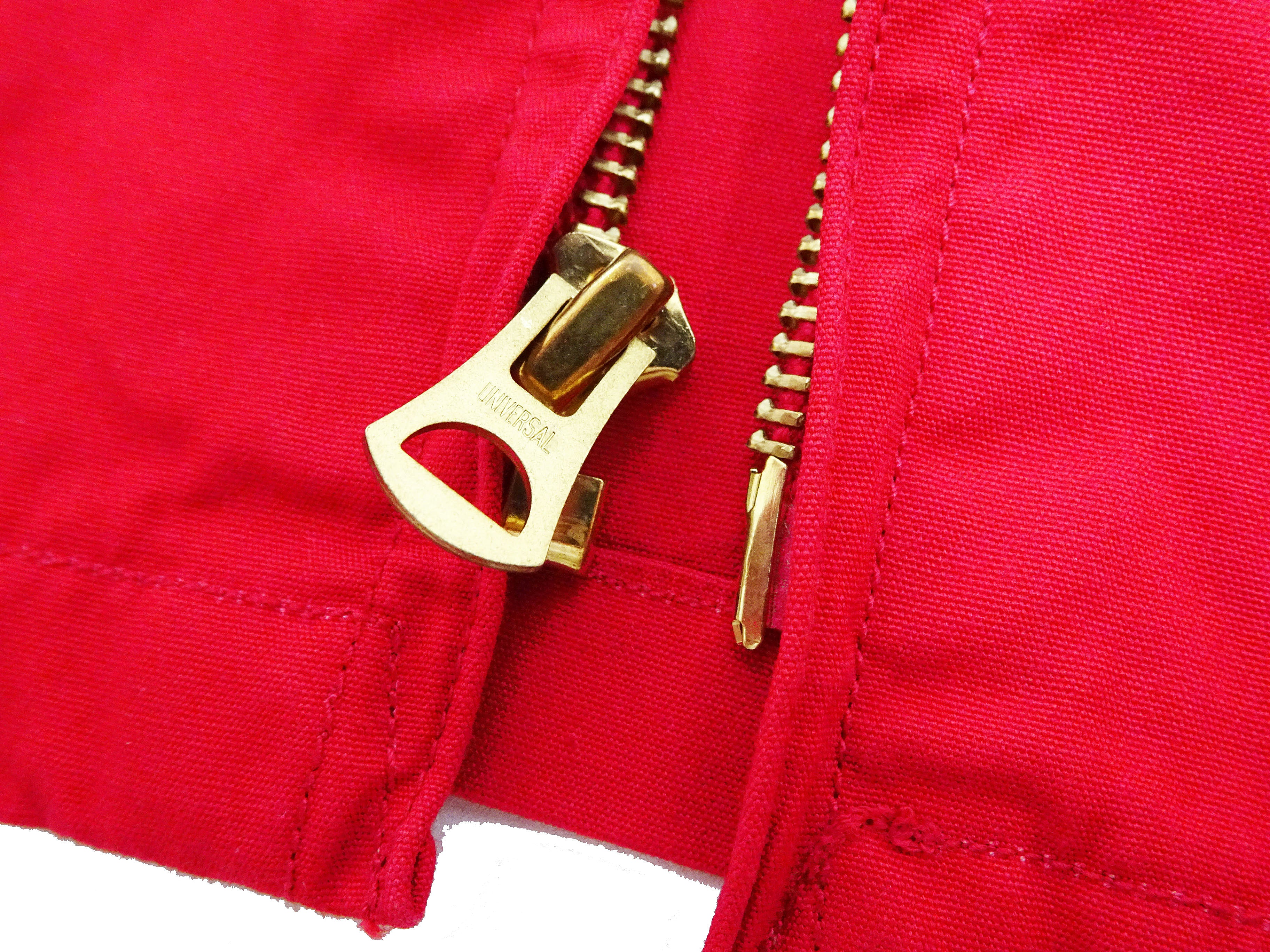 Sugar Cane Sports Jacket Men's Casual 1950s Style Lightweight Unlined Cotton Windbreaker SC15616 165 Red - Image 13