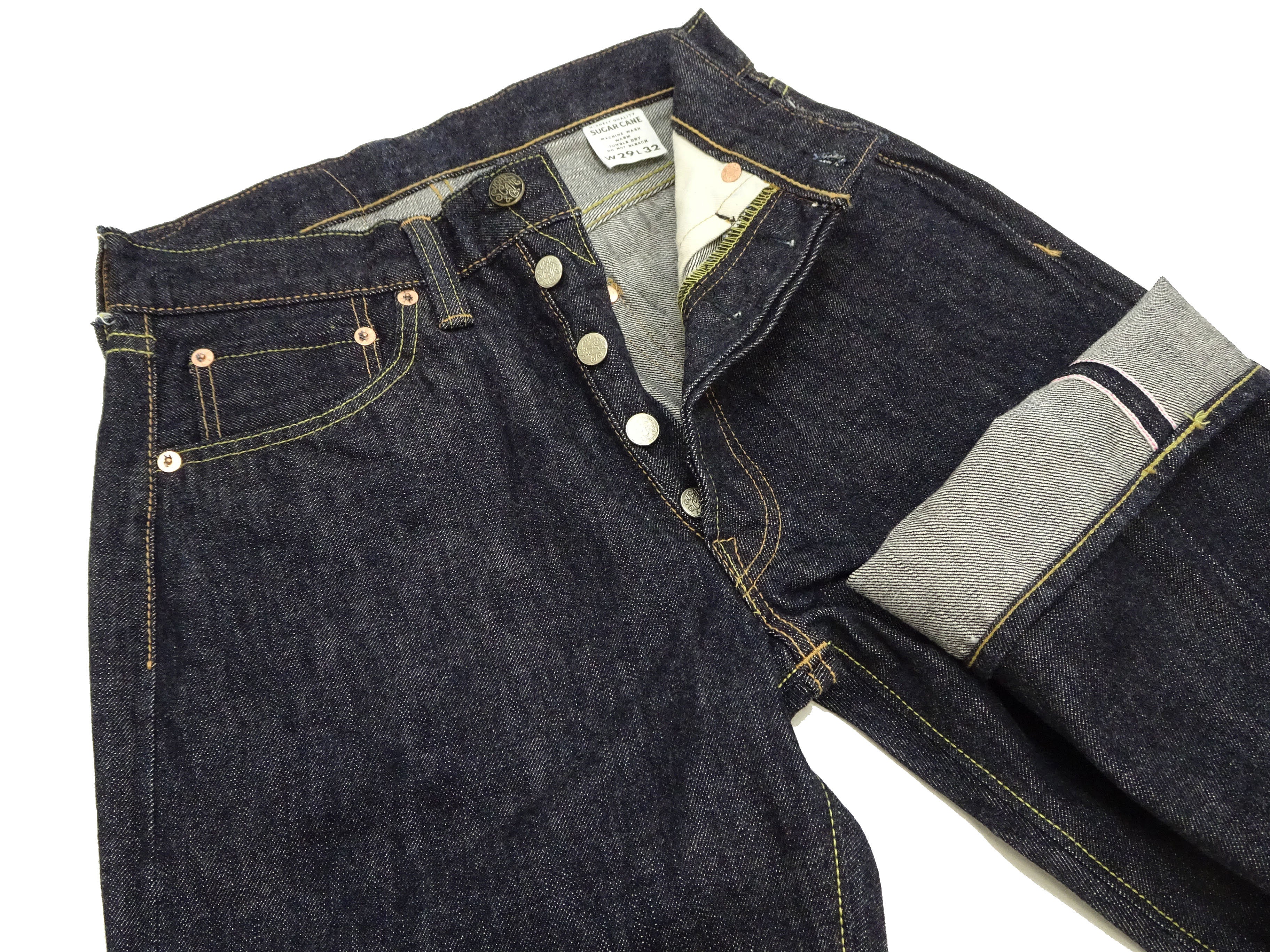 Sugar Cane Union Star Jeans SC40065 - Men's 14.25 oz. Selvedge Denim - Regular Straight Fit - Lot 065 One Wash - Image 7