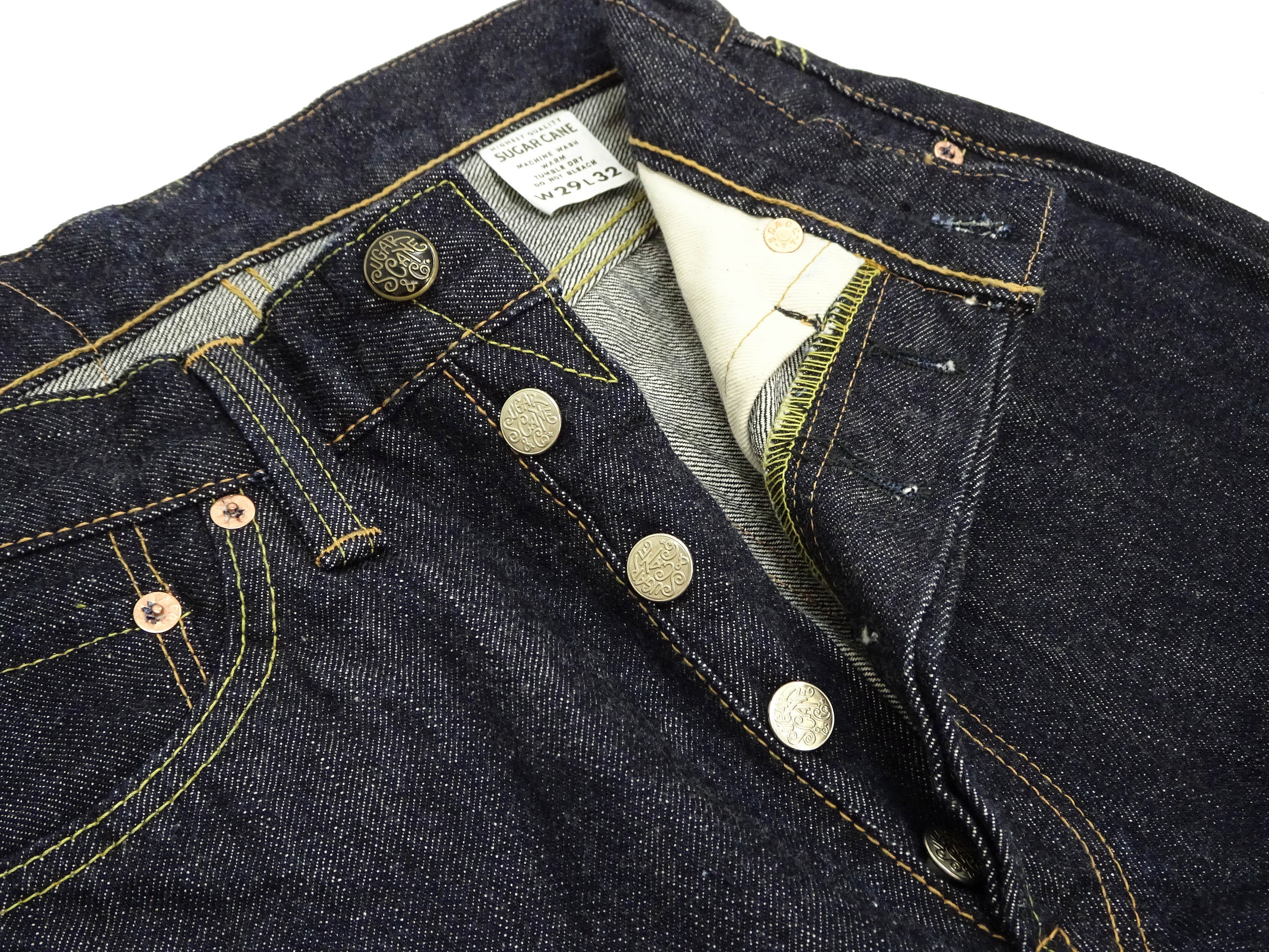 Sugar Cane Union Star Jeans SC40065 - Men's 14.25 oz. Selvedge Denim - Regular Straight Fit - Lot 065 One Wash - Image 8