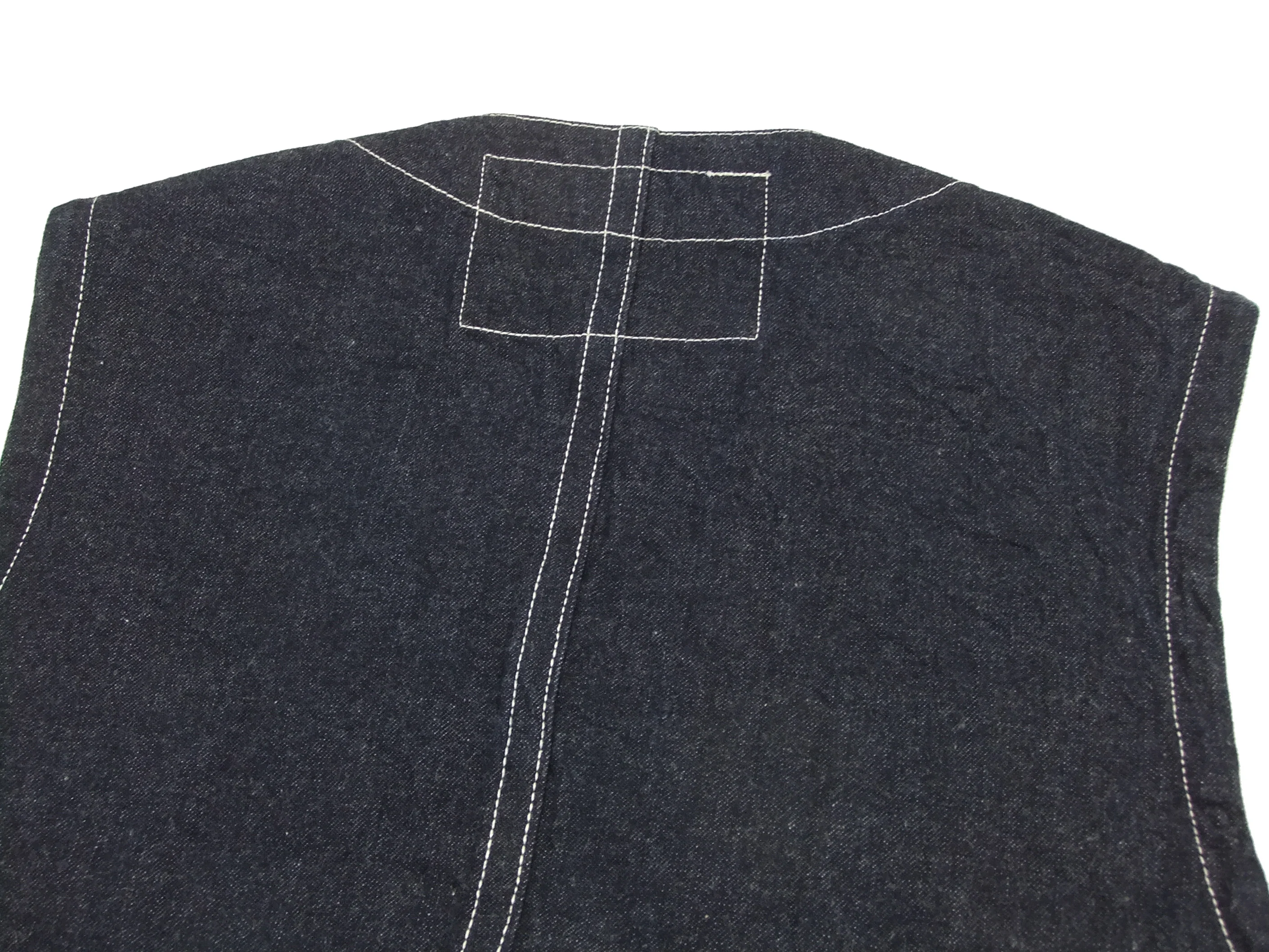 Sugar Cane Vest Men's Casual Indigo Wabash Stripe Work Vest Waistcoat SC12654 - Image 13