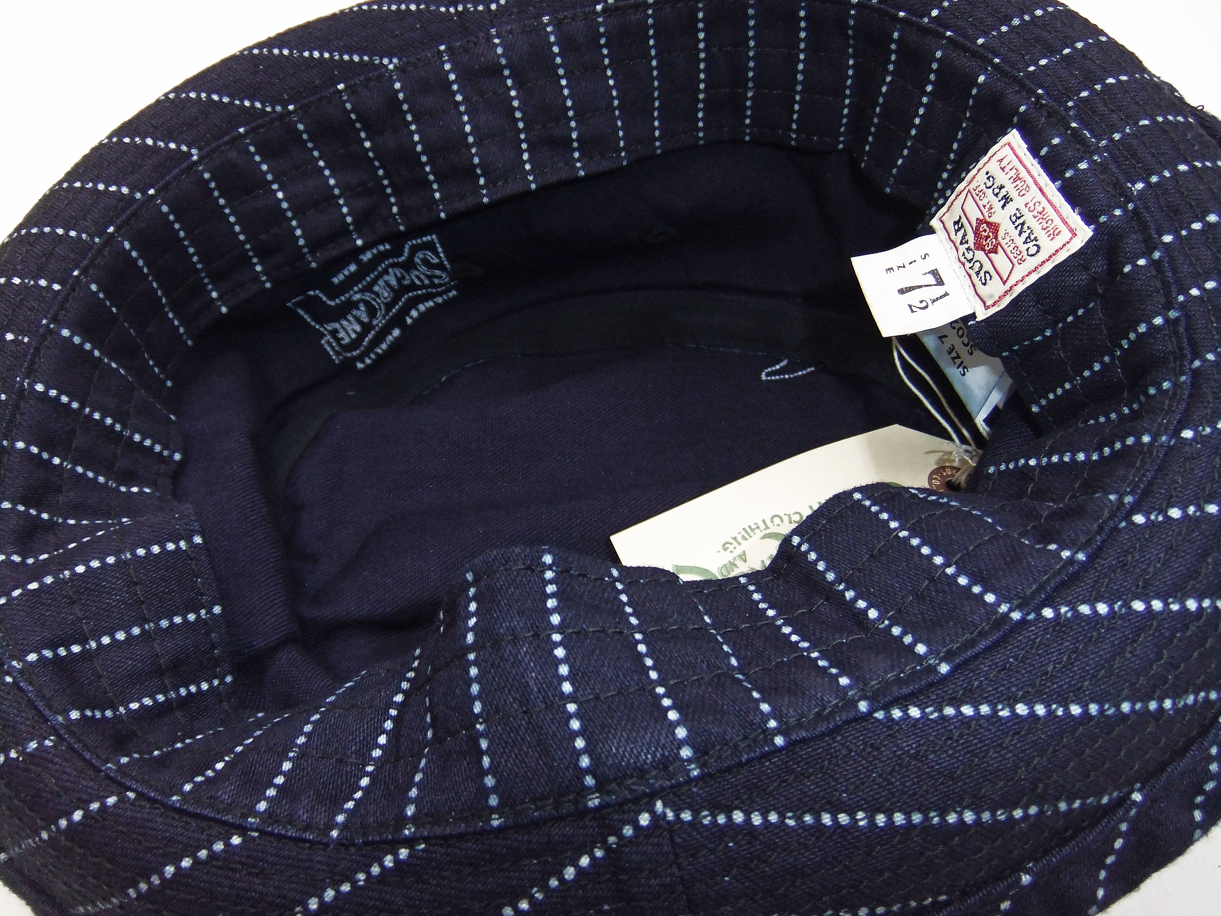 Sugar Cane Wabash Stripe Pork Pie Hat Men's Casual Upturned Short Brim Porkpie Hat SC02467 Navy-Blue - Image 6